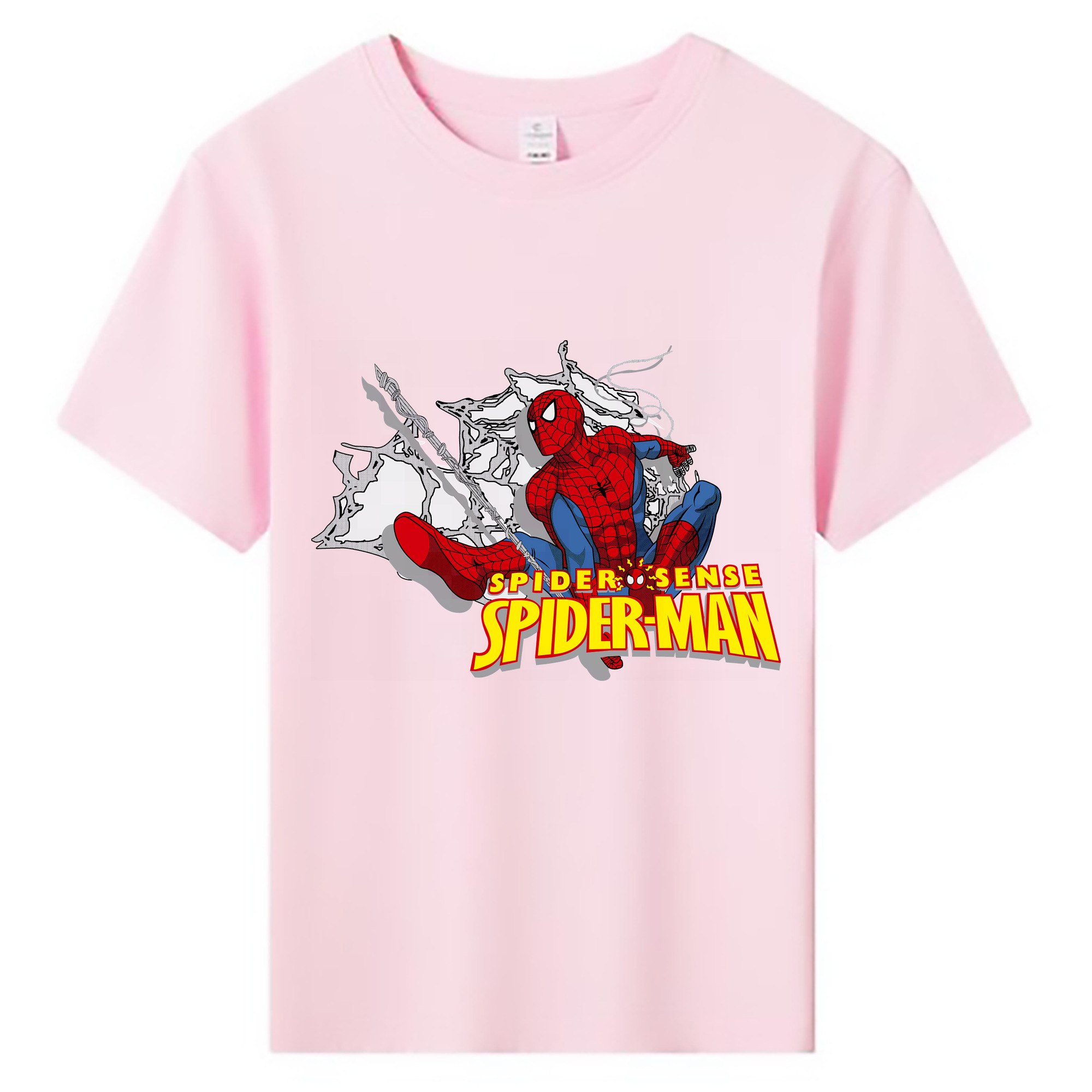 （画像用） Spider Man スパイダーマン 綿100％キッズTシャツ（フロントプリント）