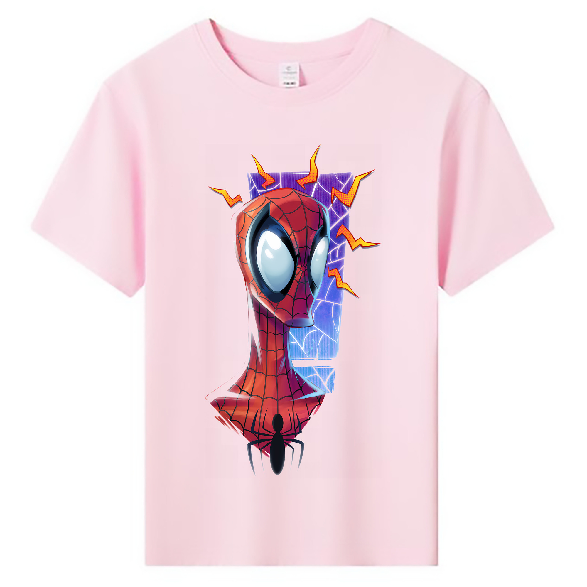 （画像用） Spider Man スパイダーマン 綿100％キッズTシャツ（フロントプリント）