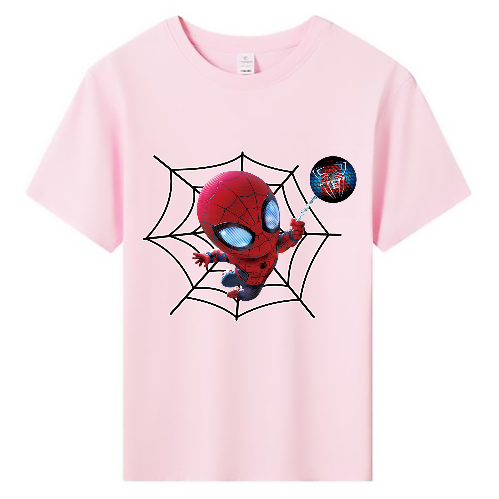 （画像用） Spider Man スパイダーマン 綿100％キッズTシャツ（フロントプリント）