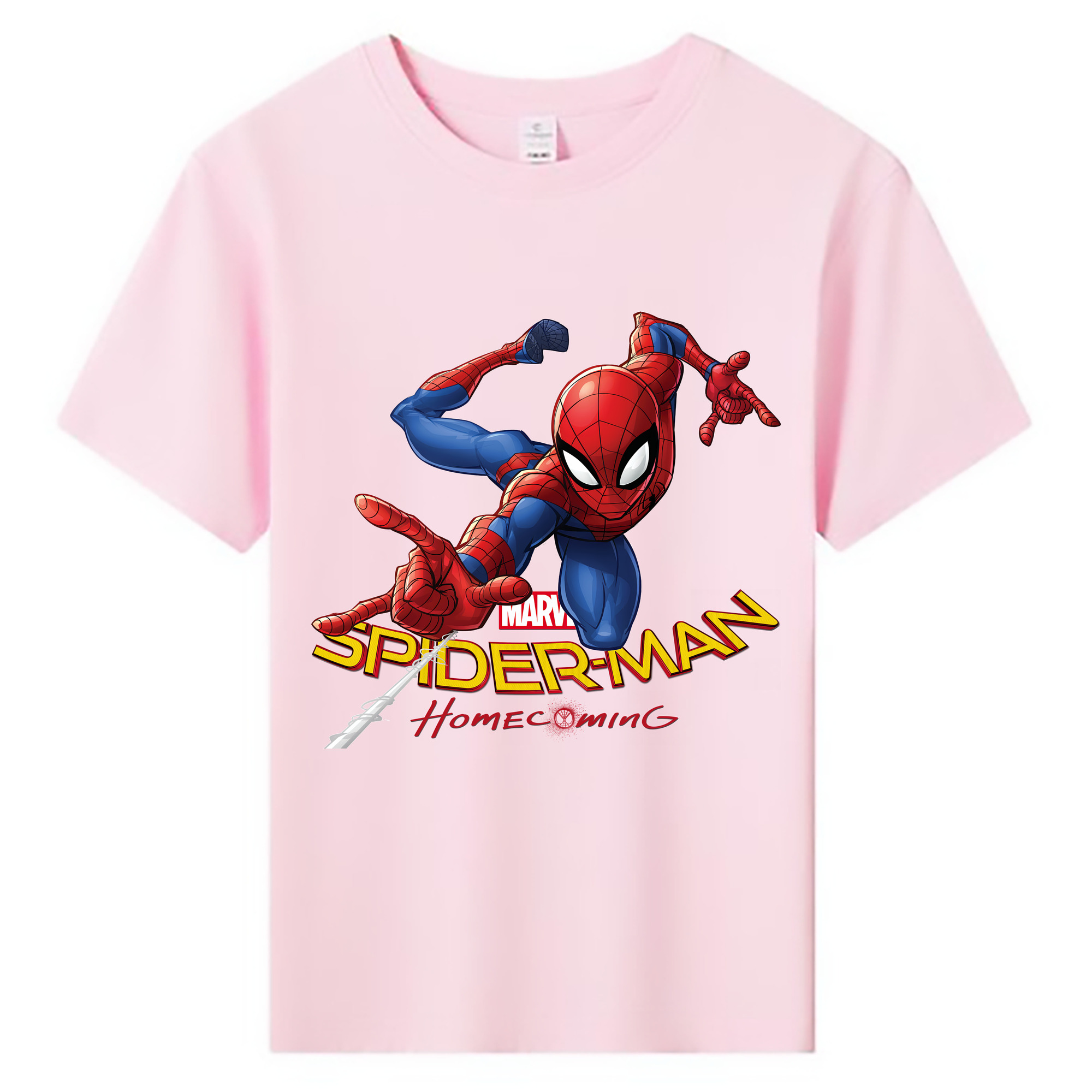 （画像用） Spider Man スパイダーマン 綿100％キッズTシャツ（フロントプリント）