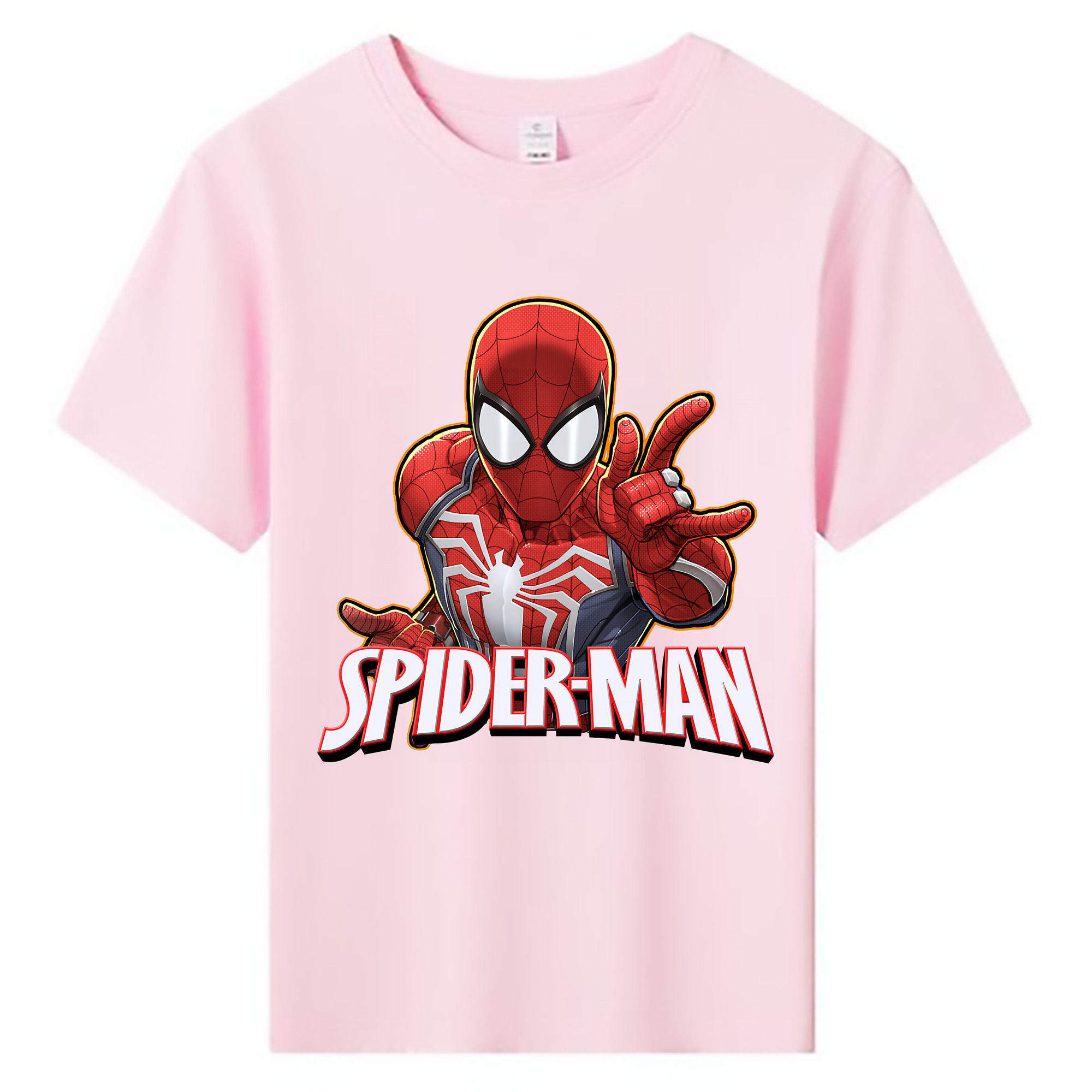 （画像用） Spider Man スパイダーマン 綿100％キッズTシャツ（フロントプリント）