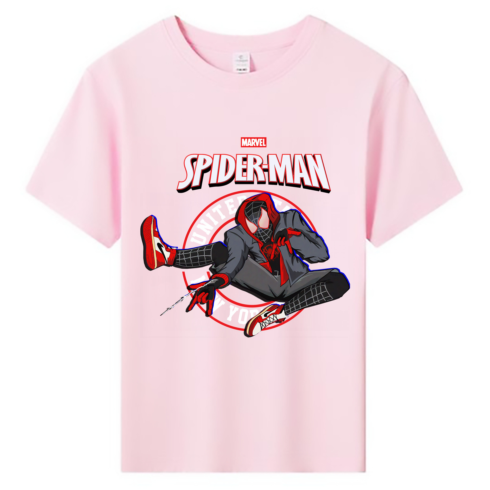 （画像用） Spider Man スパイダーマン 綿100％キッズTシャツ（フロントプリント）