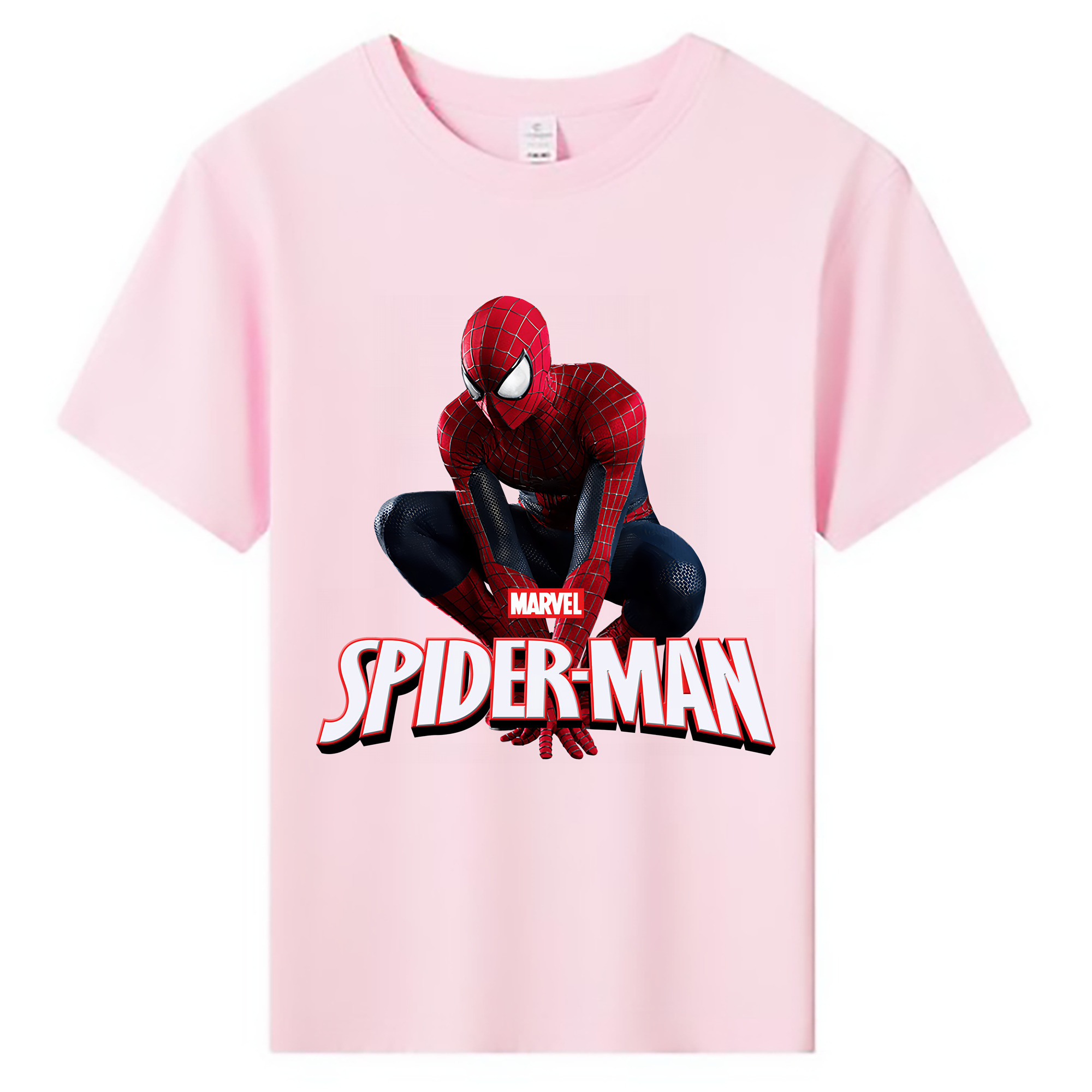 （画像用） Spider Man スパイダーマン 綿100％キッズTシャツ（フロントプリント）