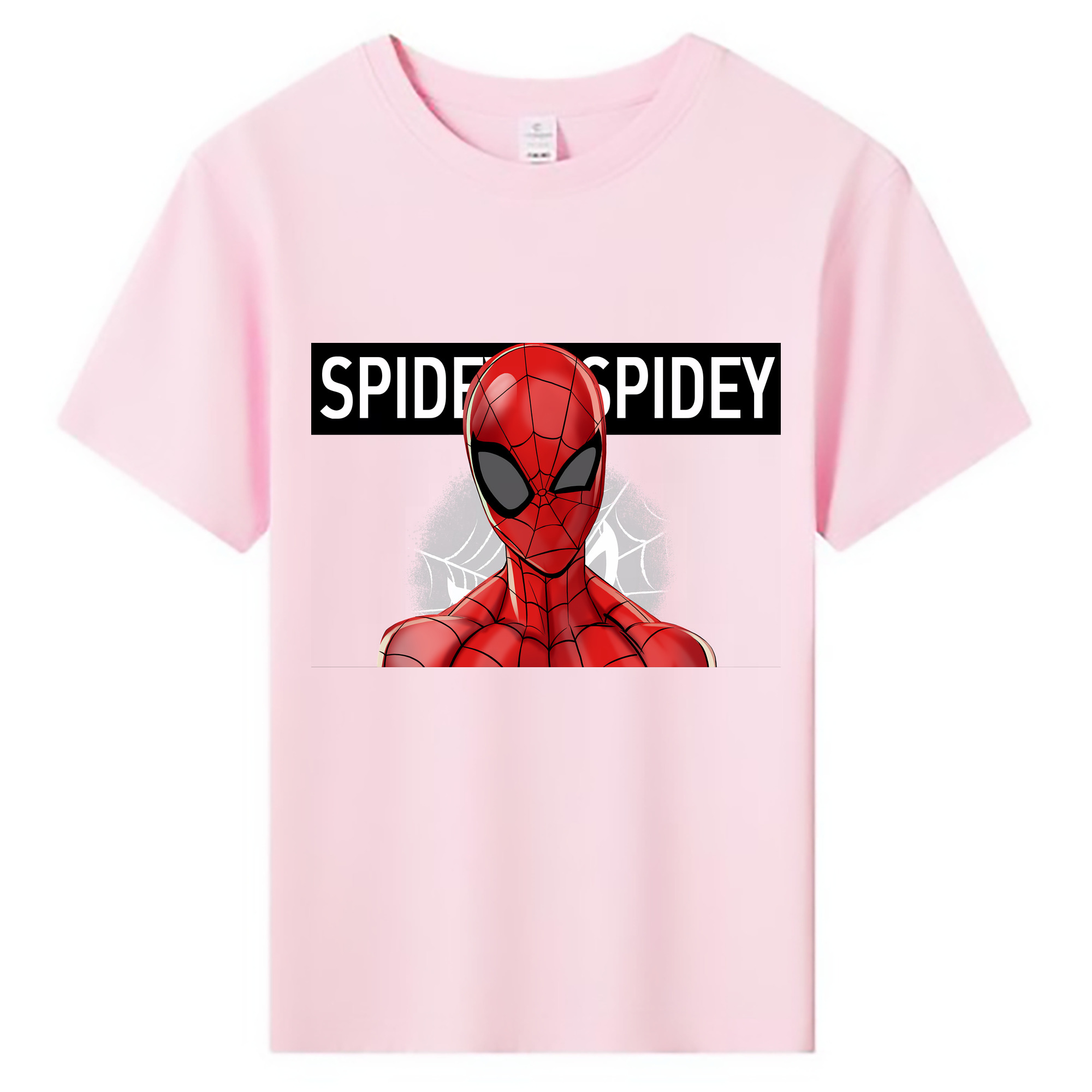 （画像用） Spider Man スパイダーマン 綿100％キッズTシャツ（フロントプリント）
