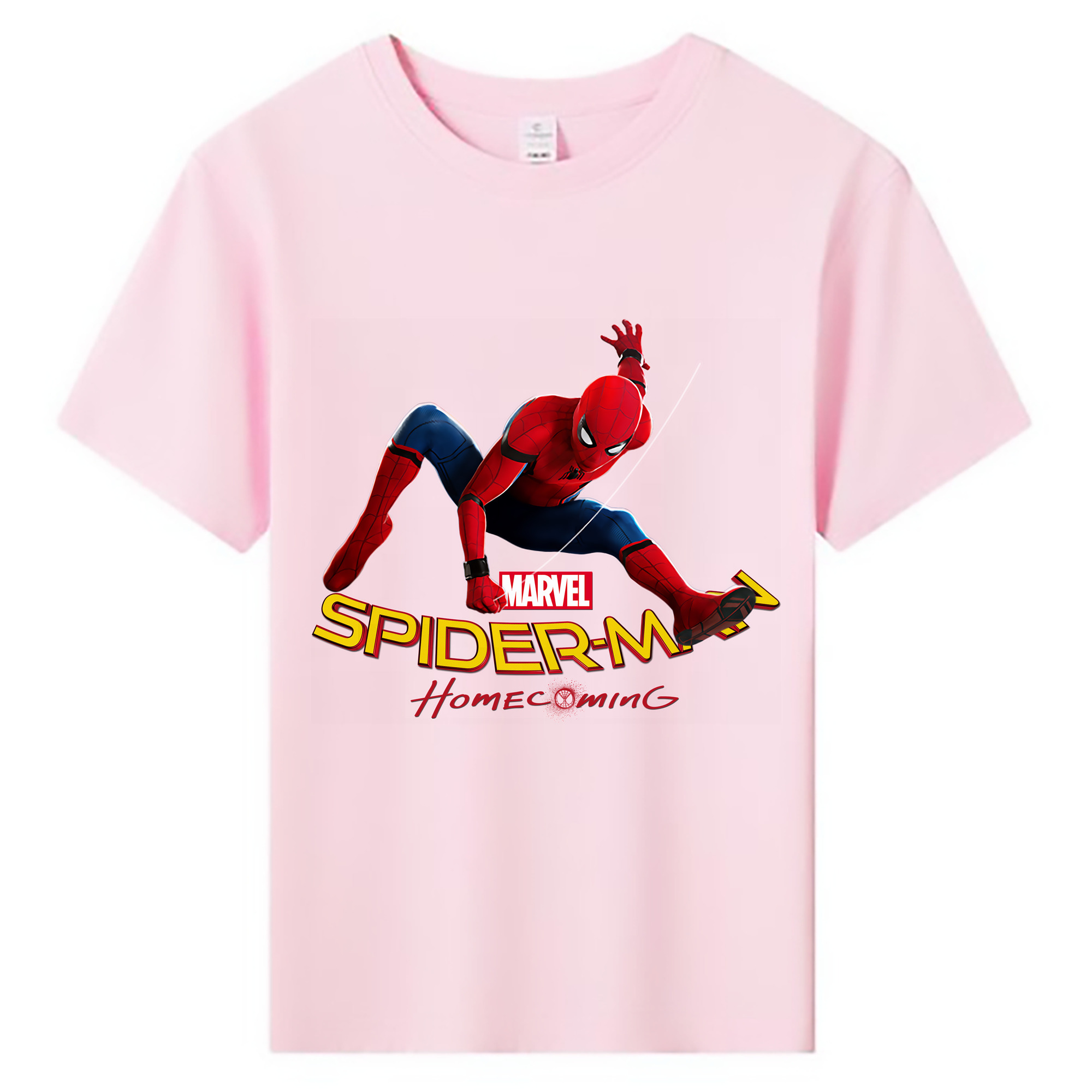 （画像用） Spider Man スパイダーマン 綿100％キッズTシャツ（フロントプリント）