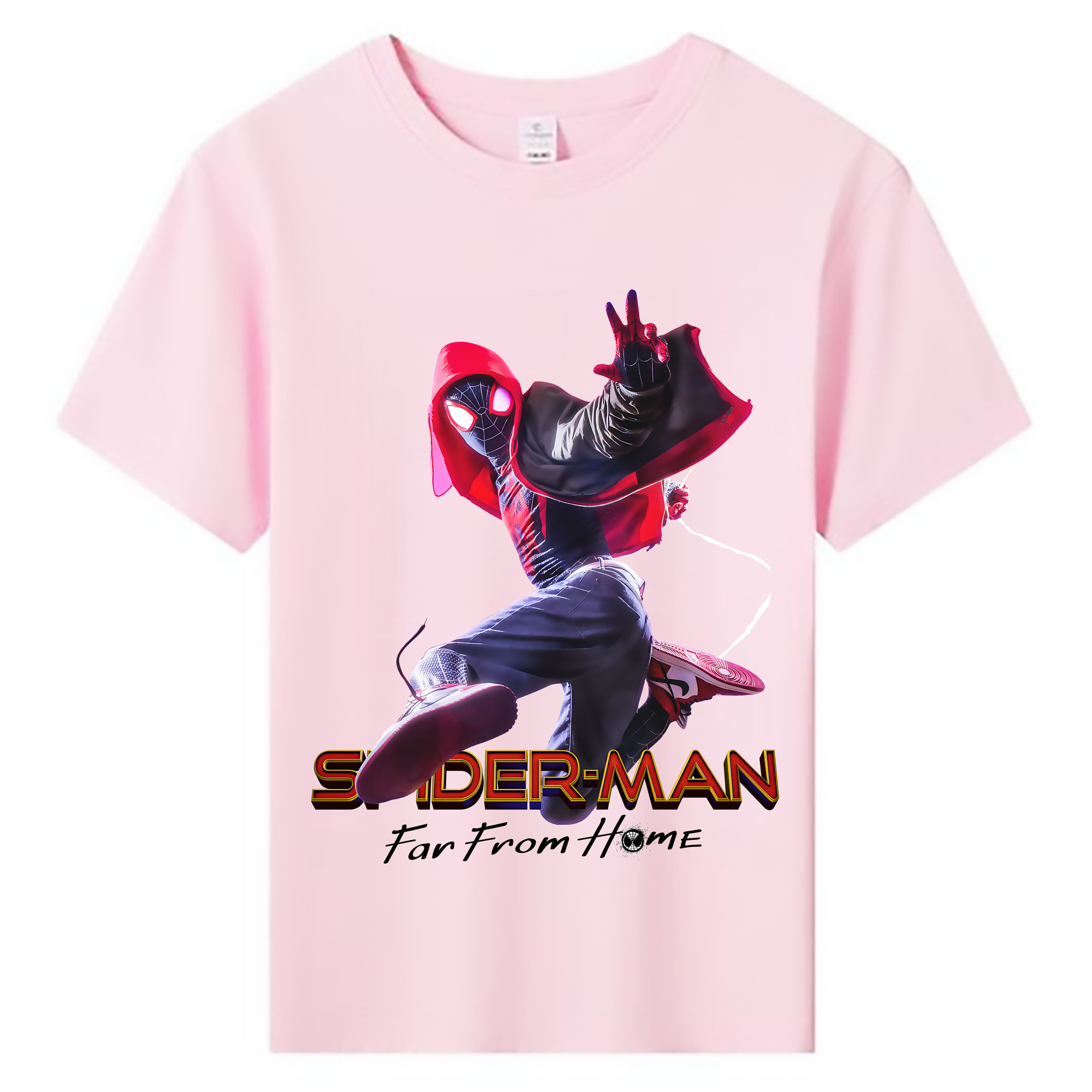 （画像用） Spider Man スパイダーマン 綿100％キッズTシャツ（フロントプリント）
