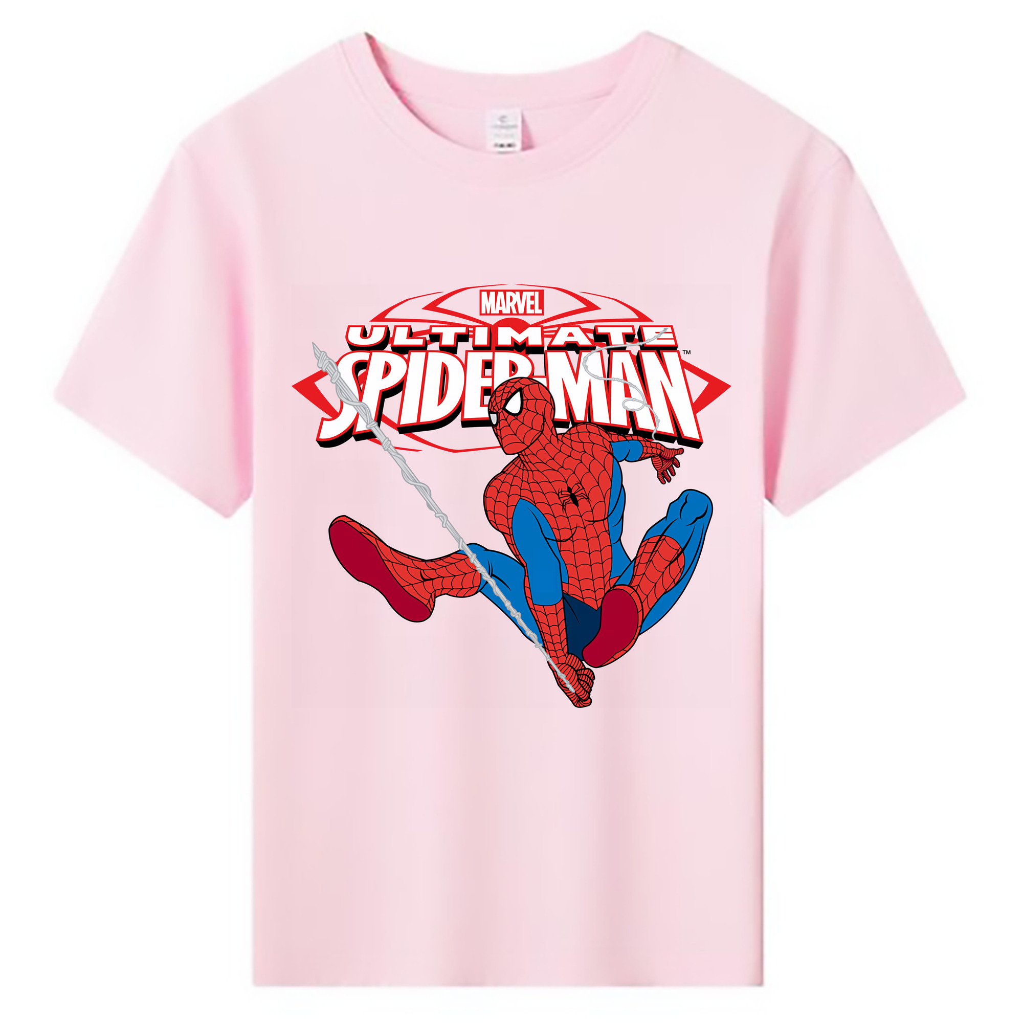 （画像用） Spider Man スパイダーマン 綿100％キッズTシャツ（フロントプリント）