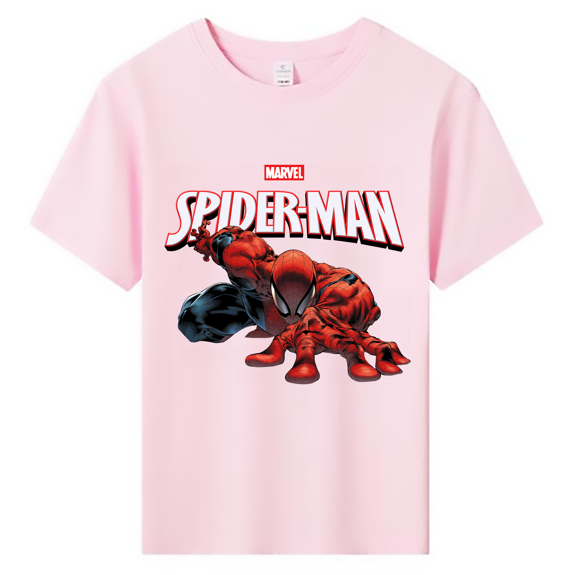 （画像用） Spider Man スパイダーマン 綿100％キッズTシャツ（フロントプリント）