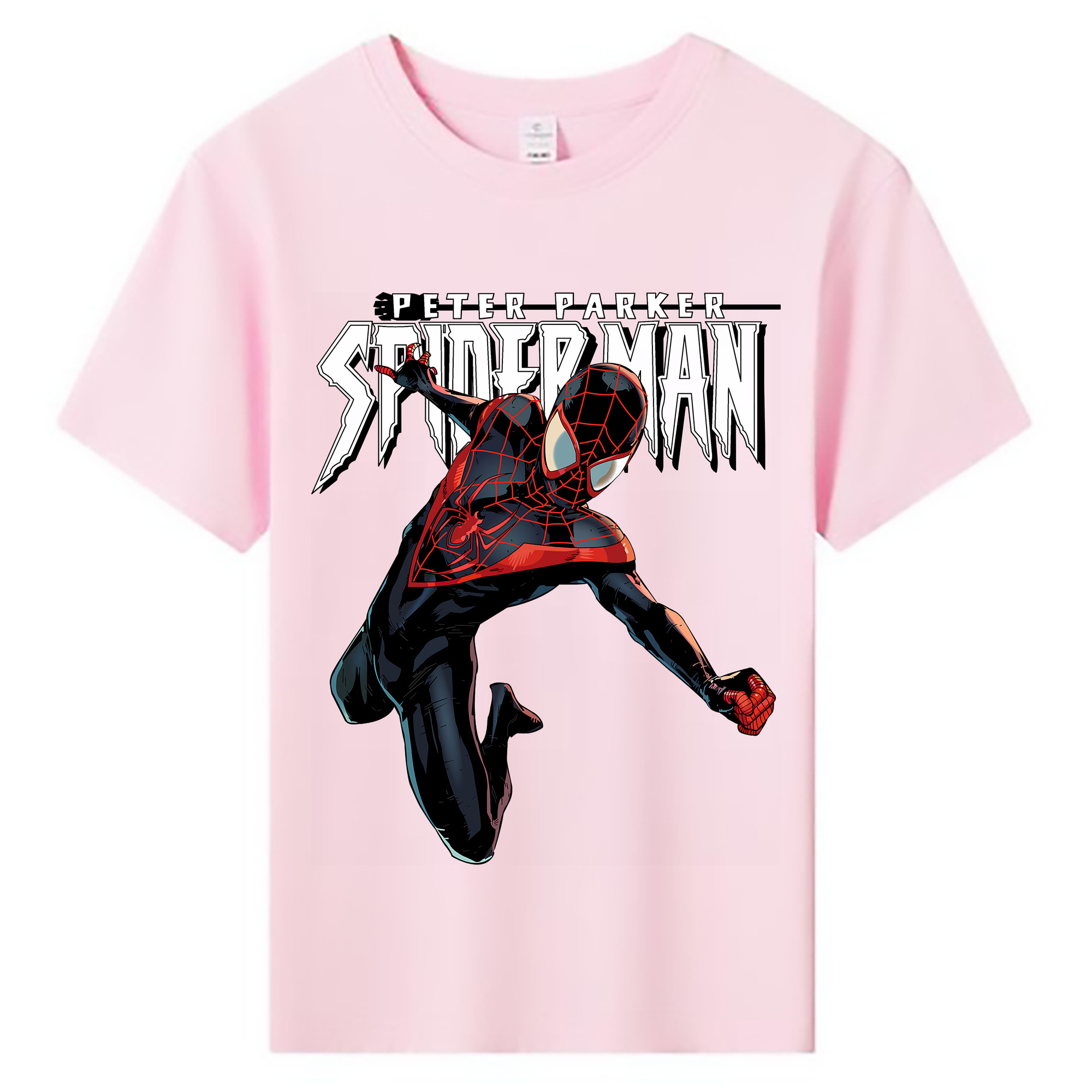 （画像用） Spider Man スパイダーマン 綿100％キッズTシャツ（フロントプリント）