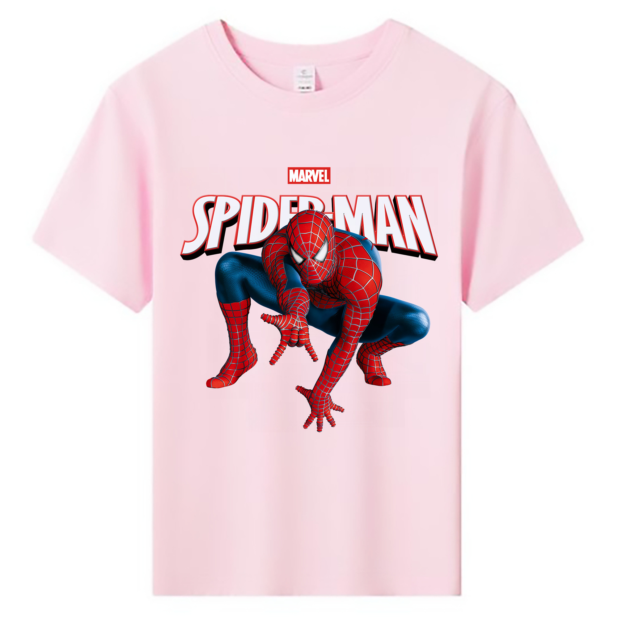 （画像用） Spider Man スパイダーマン 綿100％キッズTシャツ（フロントプリント）