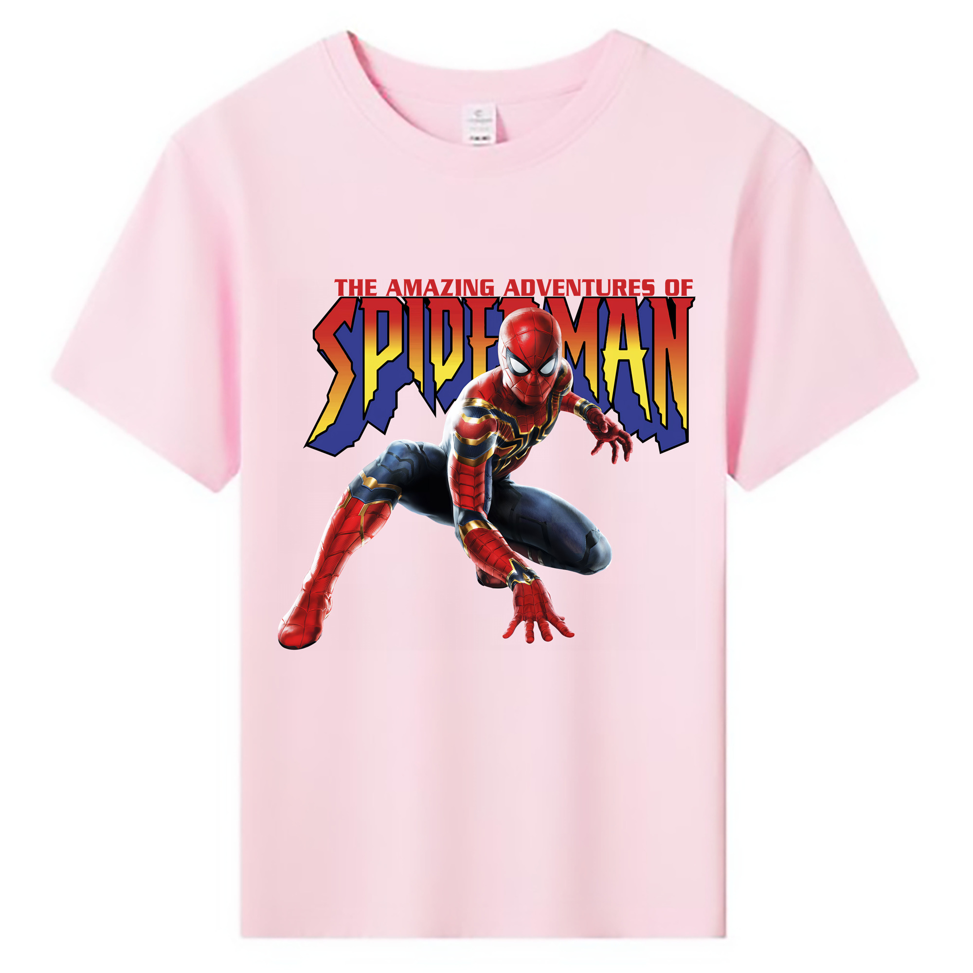 （画像用） Spider Man スパイダーマン 綿100％キッズTシャツ（フロントプリント）