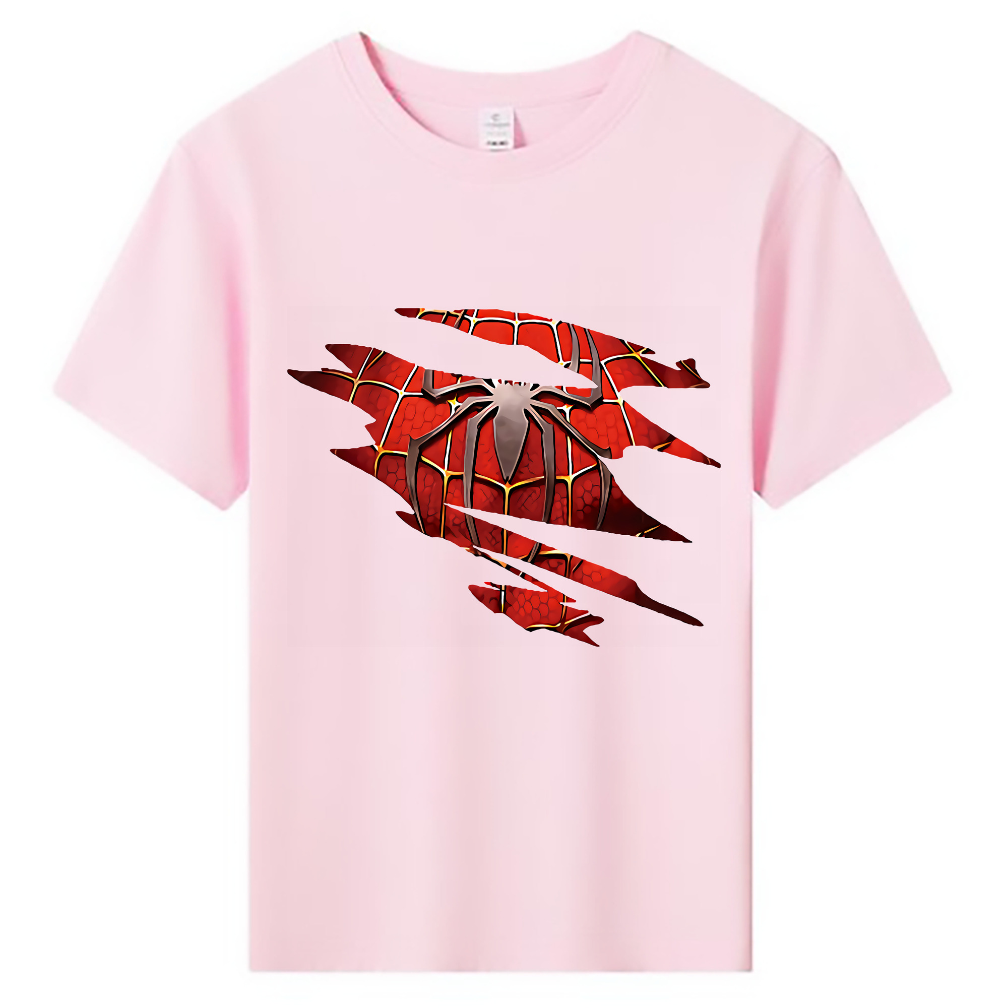 （画像用） Spider Man スパイダーマン 綿100％キッズTシャツ（フロントプリント）