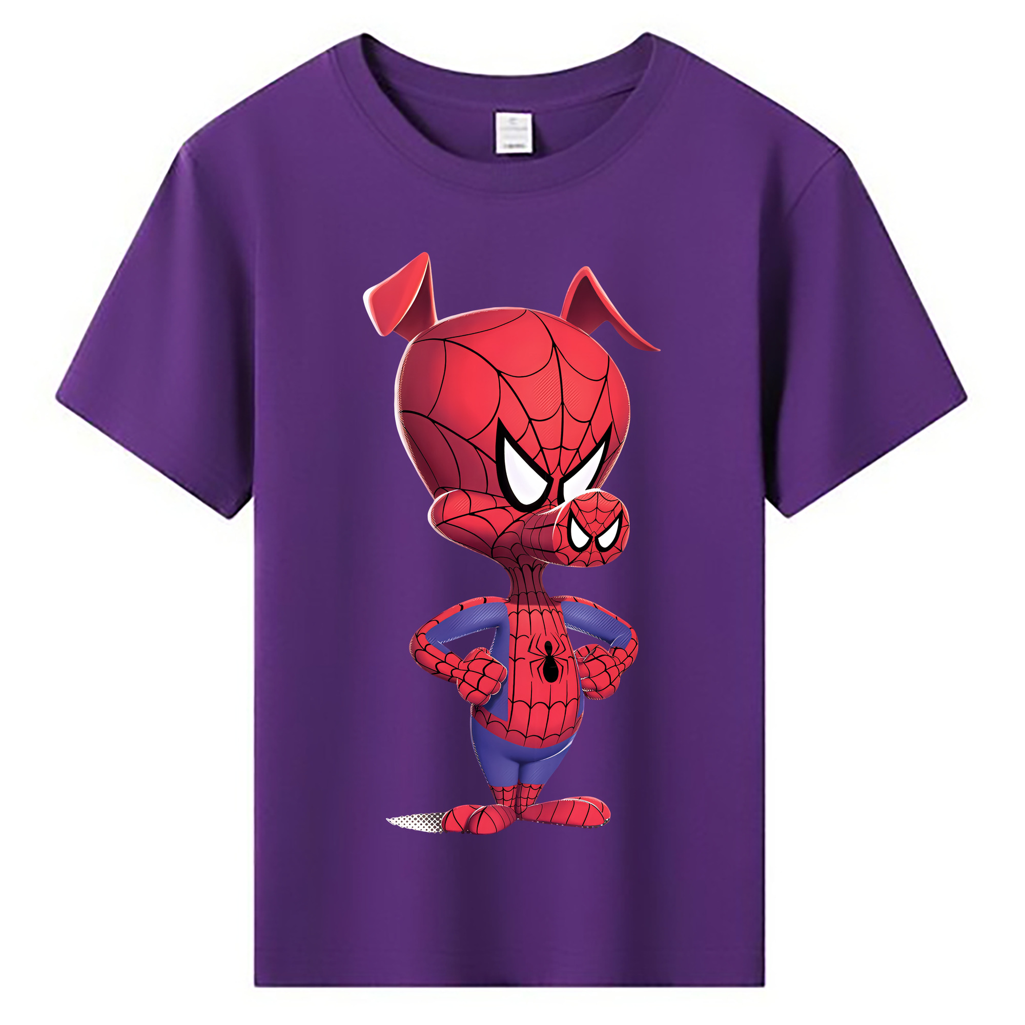 （画像用） Spider Man スパイダーマン 綿100％キッズTシャツ（フロントプリント）