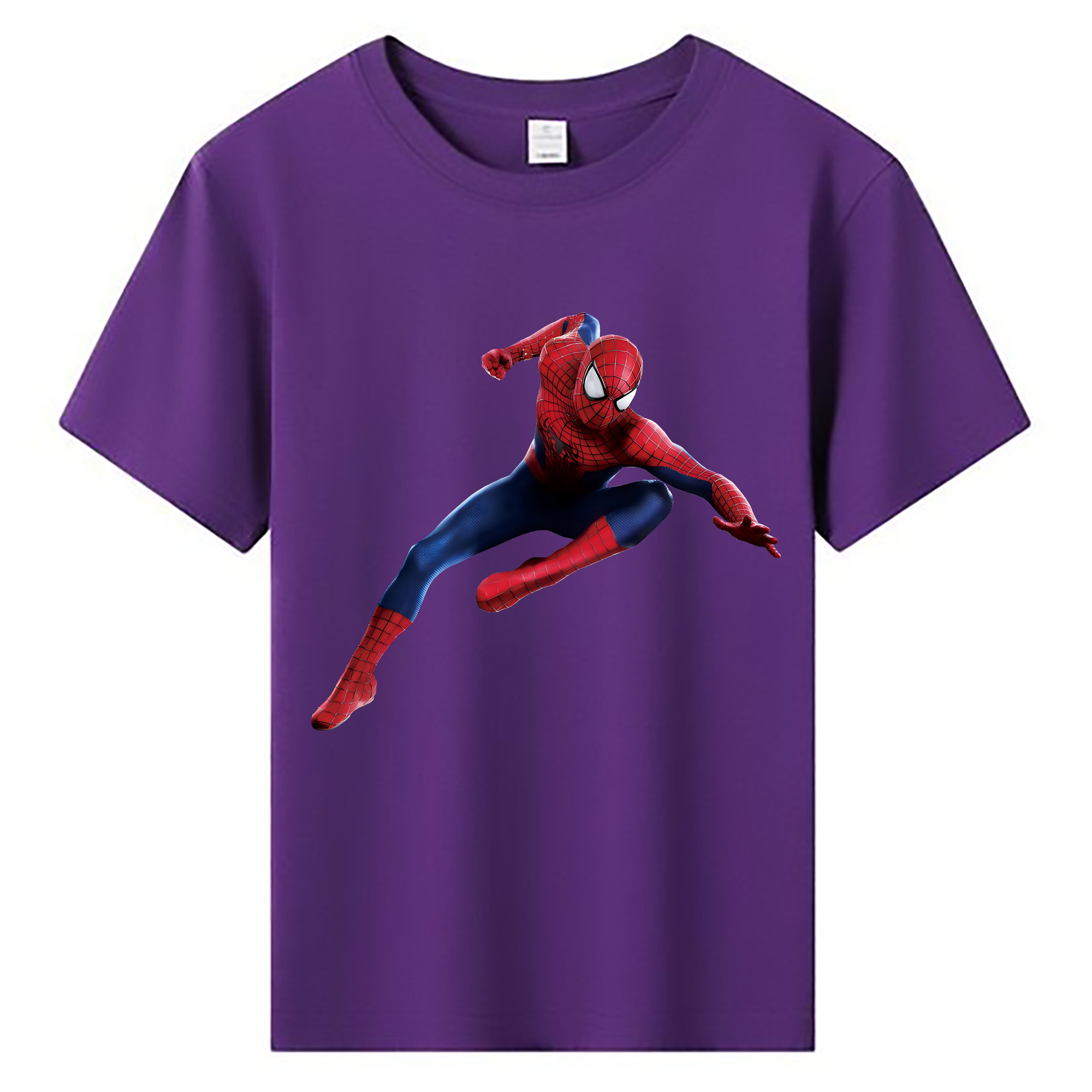 （画像用） Spider Man スパイダーマン 綿100％キッズTシャツ（フロントプリント）