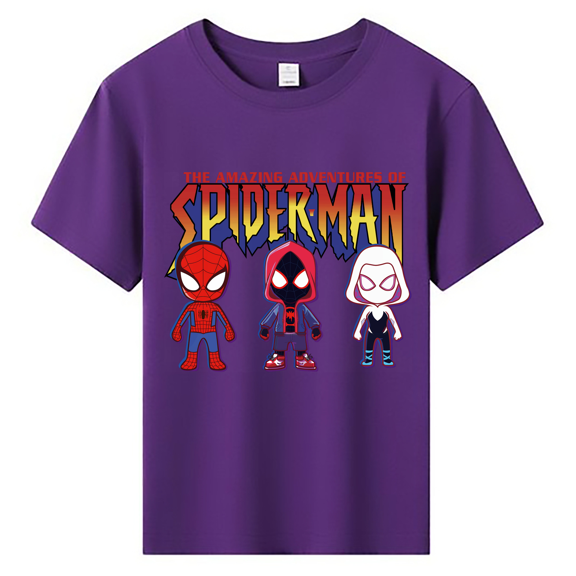 （画像用） Spider Man スパイダーマン 綿100％キッズTシャツ（フロントプリント）