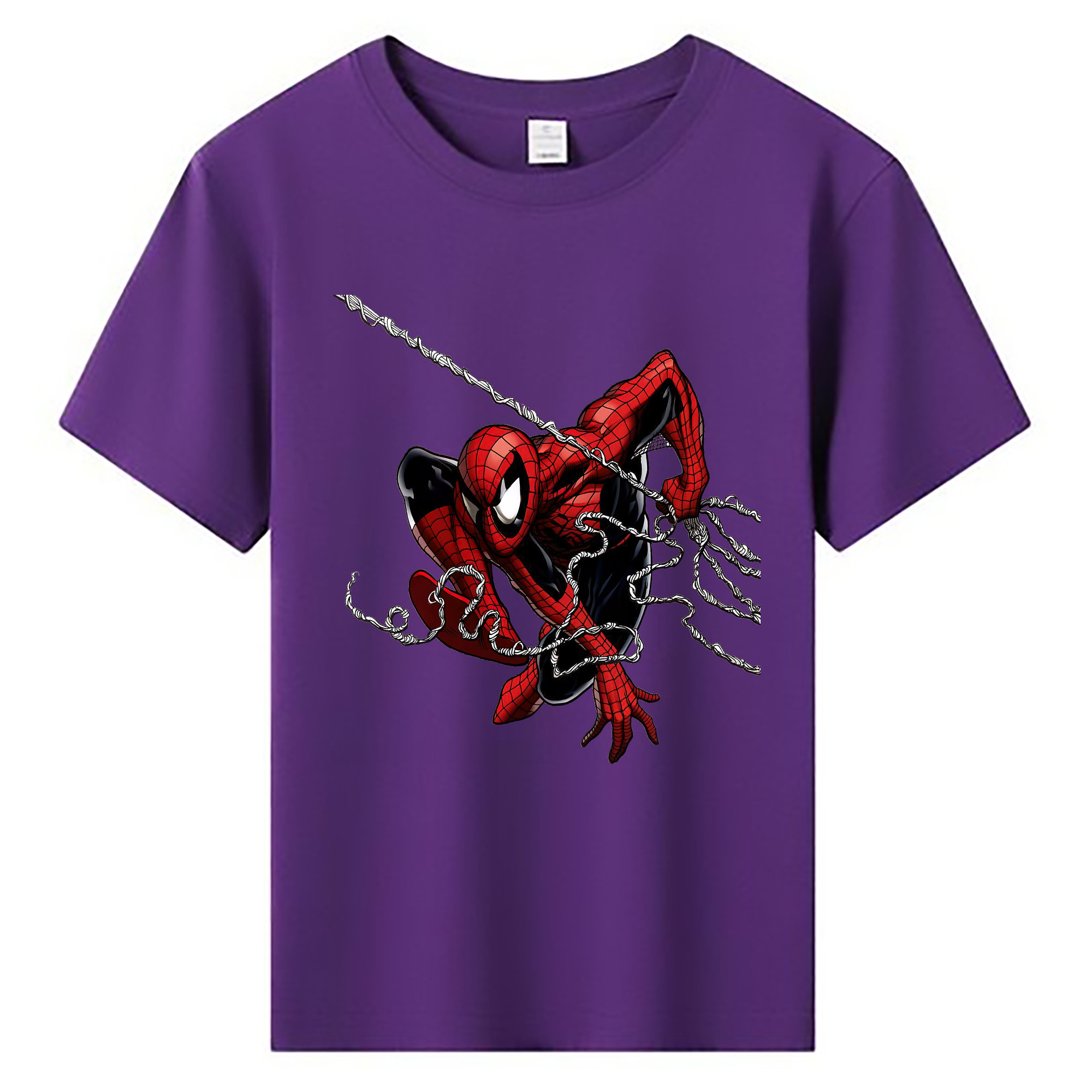 （画像用） Spider Man スパイダーマン 綿100％キッズTシャツ（フロントプリント）