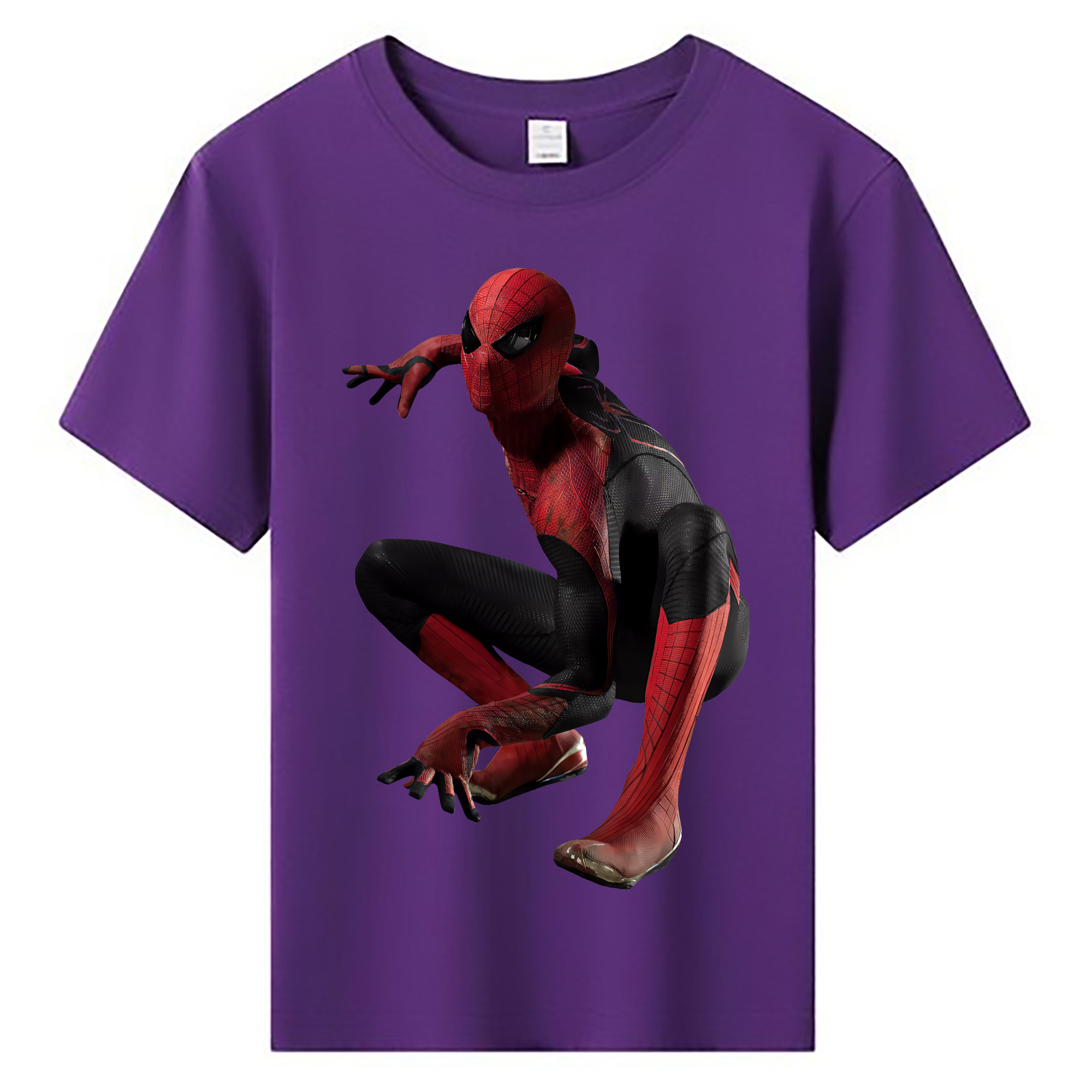 （画像用） Spider Man スパイダーマン 綿100％キッズTシャツ（フロントプリント）