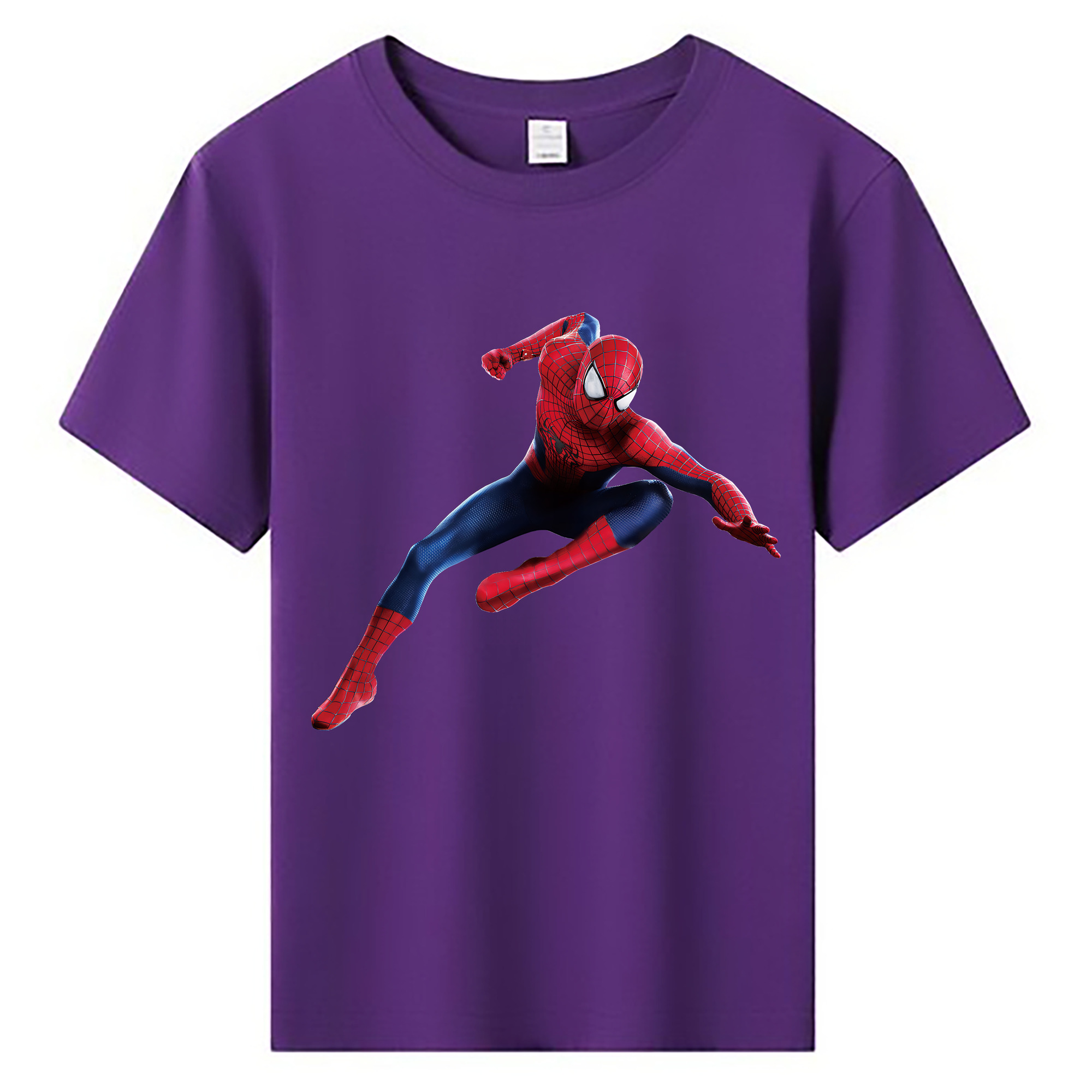 （画像用） Spider Man スパイダーマン 綿100％キッズTシャツ（フロントプリント）