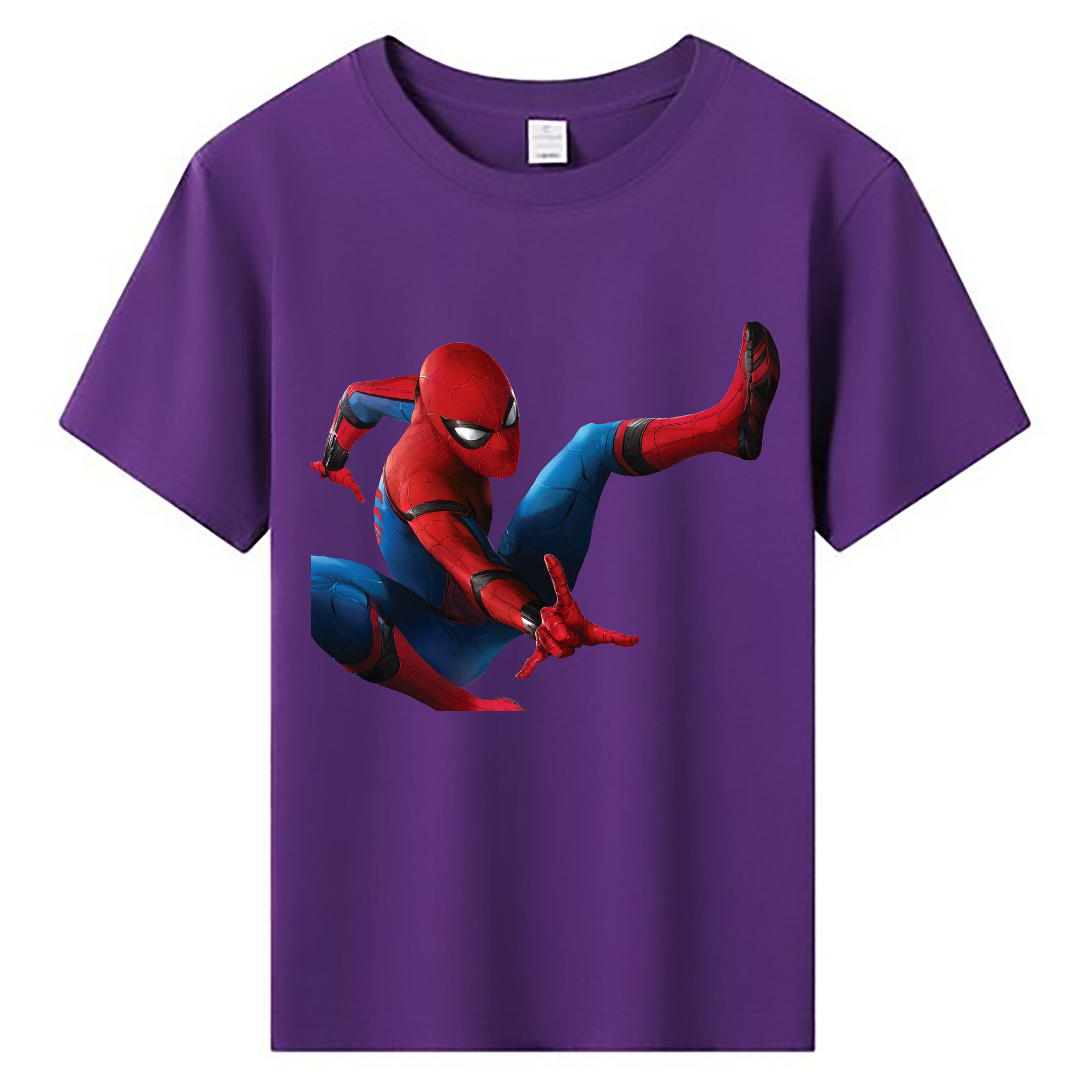 （画像用） Spider Man スパイダーマン 綿100％キッズTシャツ（フロントプリント）