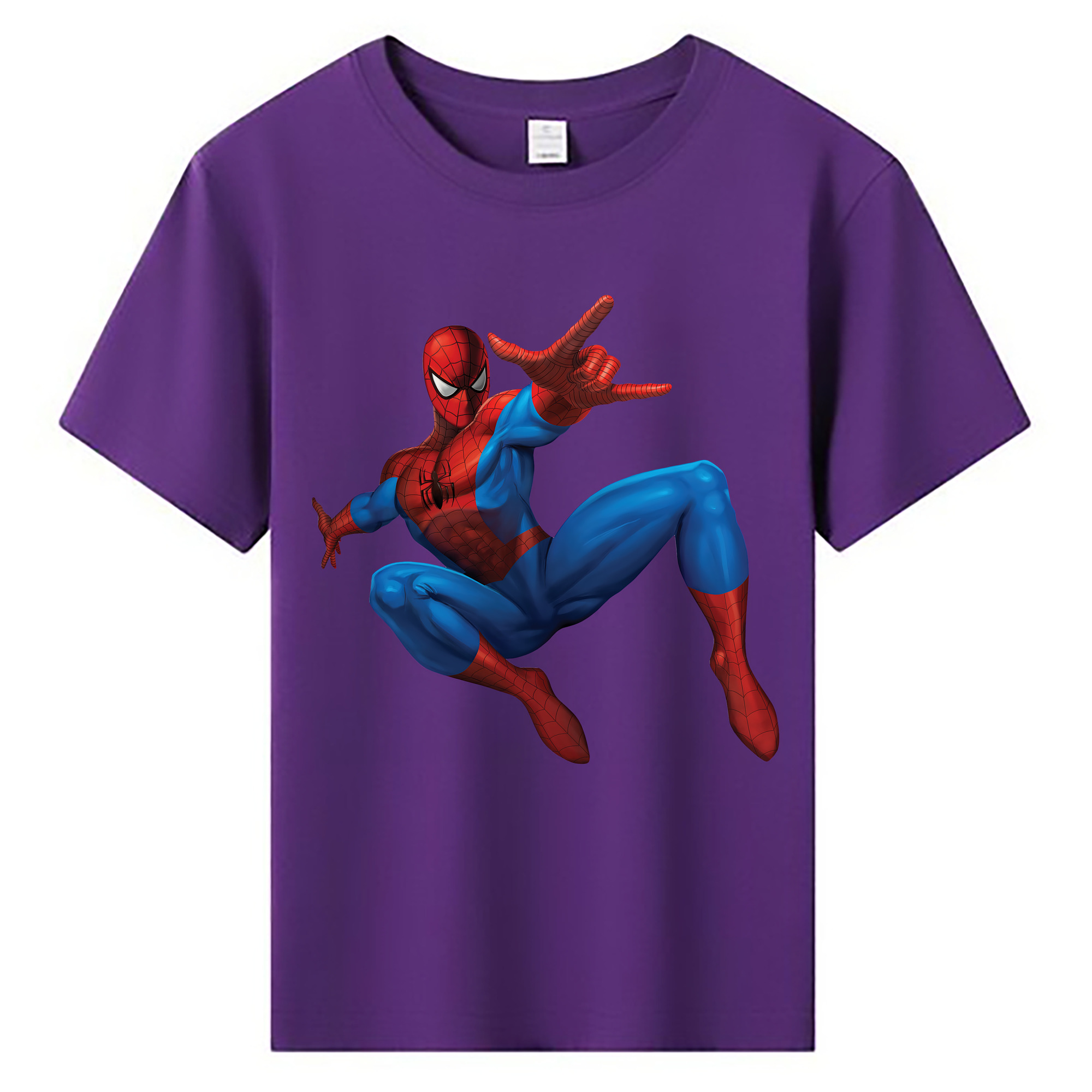 （画像用） Spider Man スパイダーマン 綿100％キッズTシャツ（フロントプリント）