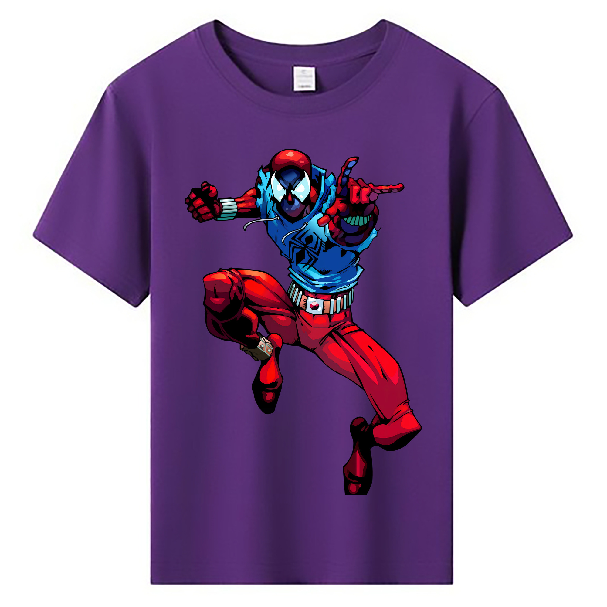 （画像用） Spider Man スパイダーマン 綿100％キッズTシャツ（フロントプリント）