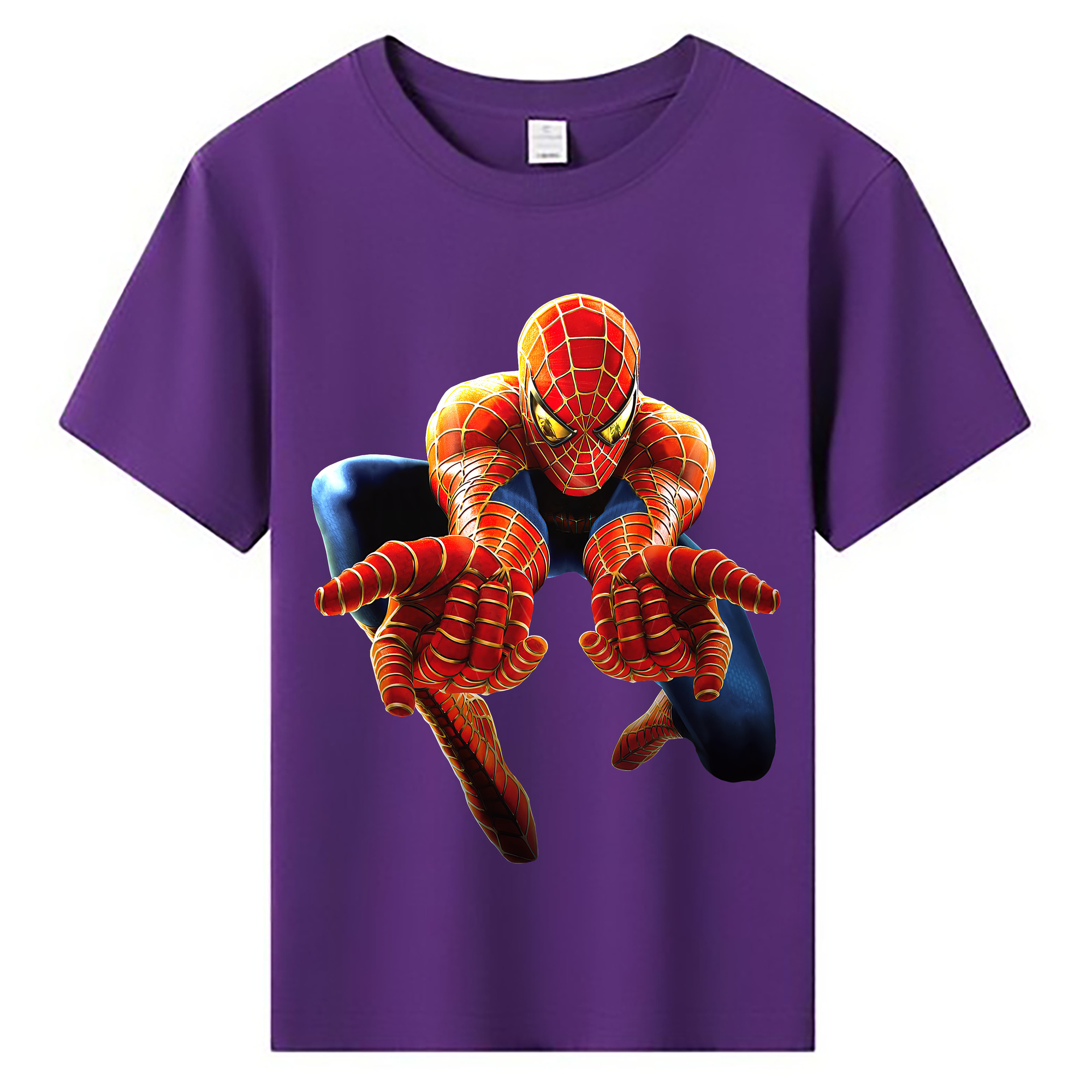 （画像用） Spider Man スパイダーマン 綿100％キッズTシャツ（フロントプリント）