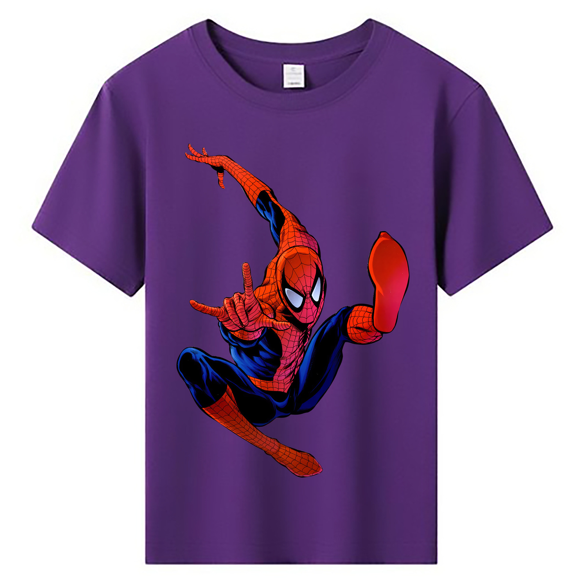 （画像用） Spider Man スパイダーマン 綿100％キッズTシャツ（フロントプリント）