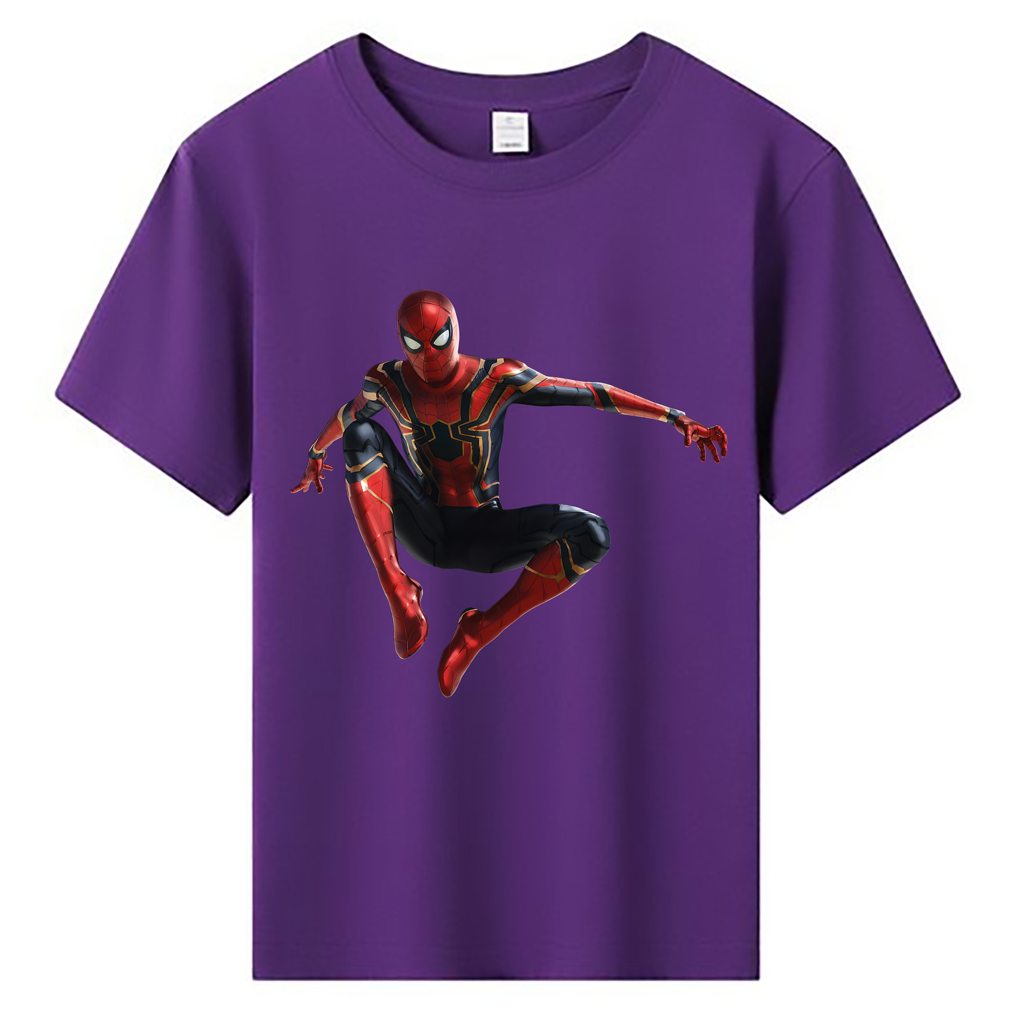 （画像用） Spider Man スパイダーマン 綿100％キッズTシャツ（フロントプリント）