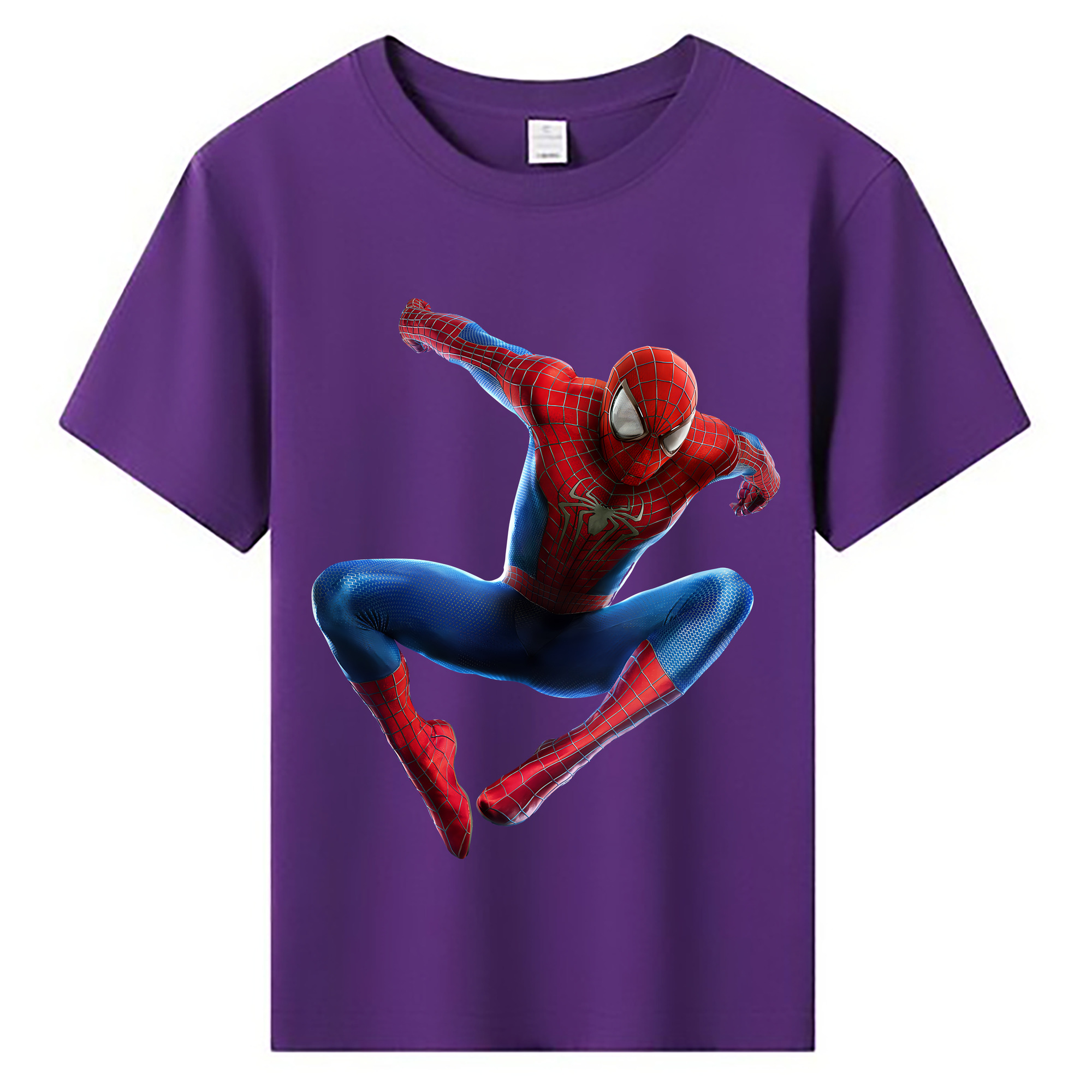 （画像用） Spider Man スパイダーマン 綿100％キッズTシャツ（フロントプリント）