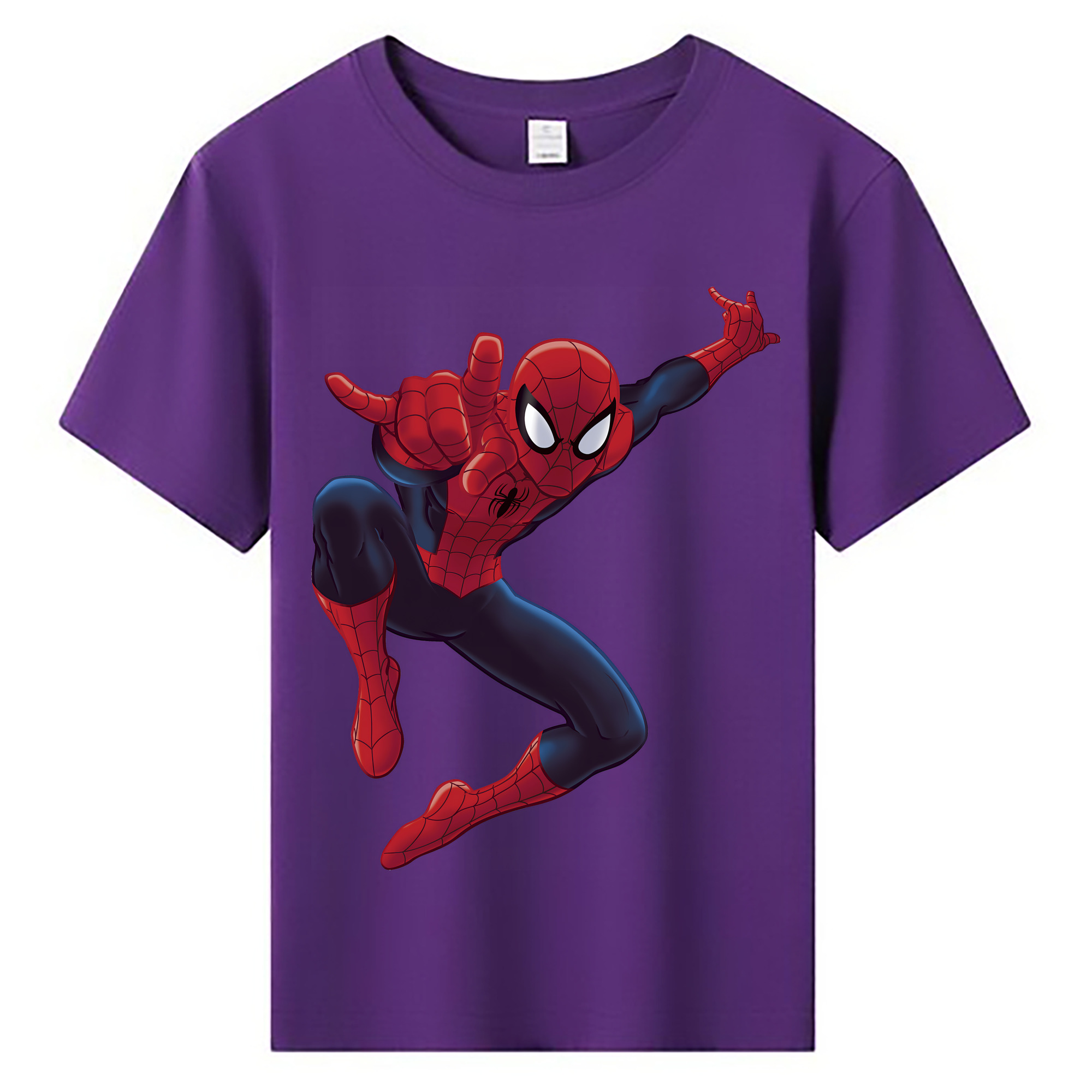 （画像用） Spider Man スパイダーマン 綿100％キッズTシャツ（フロントプリント）