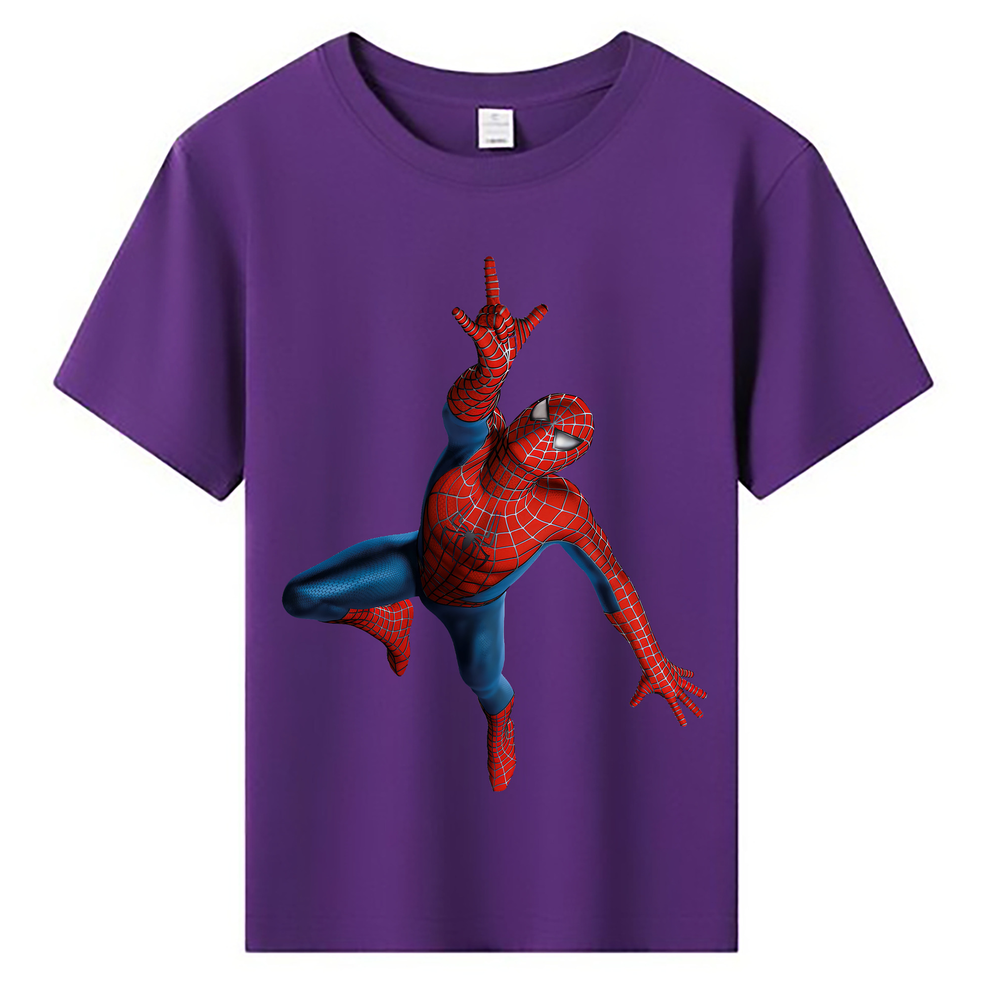 （画像用） Spider Man スパイダーマン 綿100％キッズTシャツ（フロントプリント）