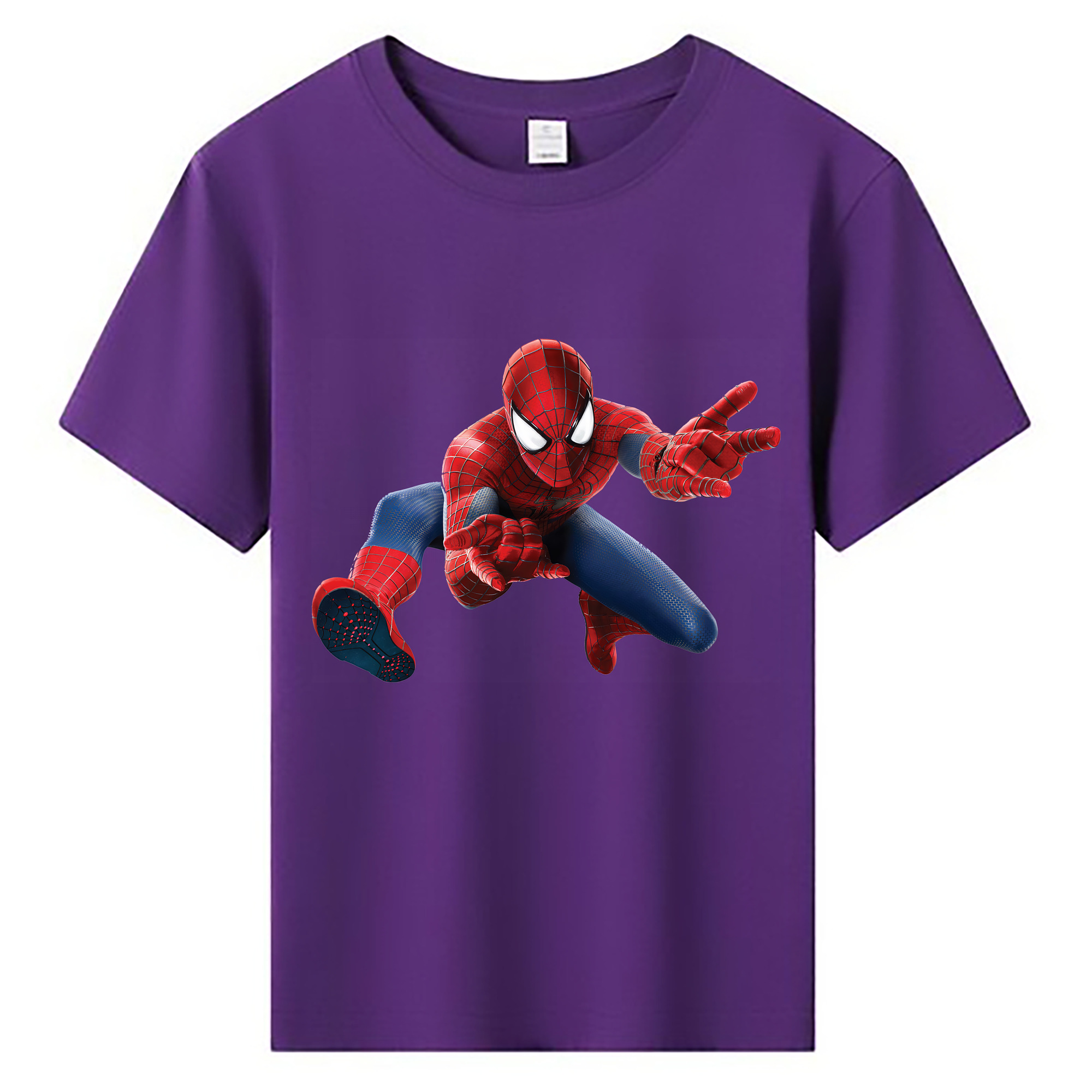 （画像用） Spider Man スパイダーマン 綿100％キッズTシャツ（フロントプリント）
