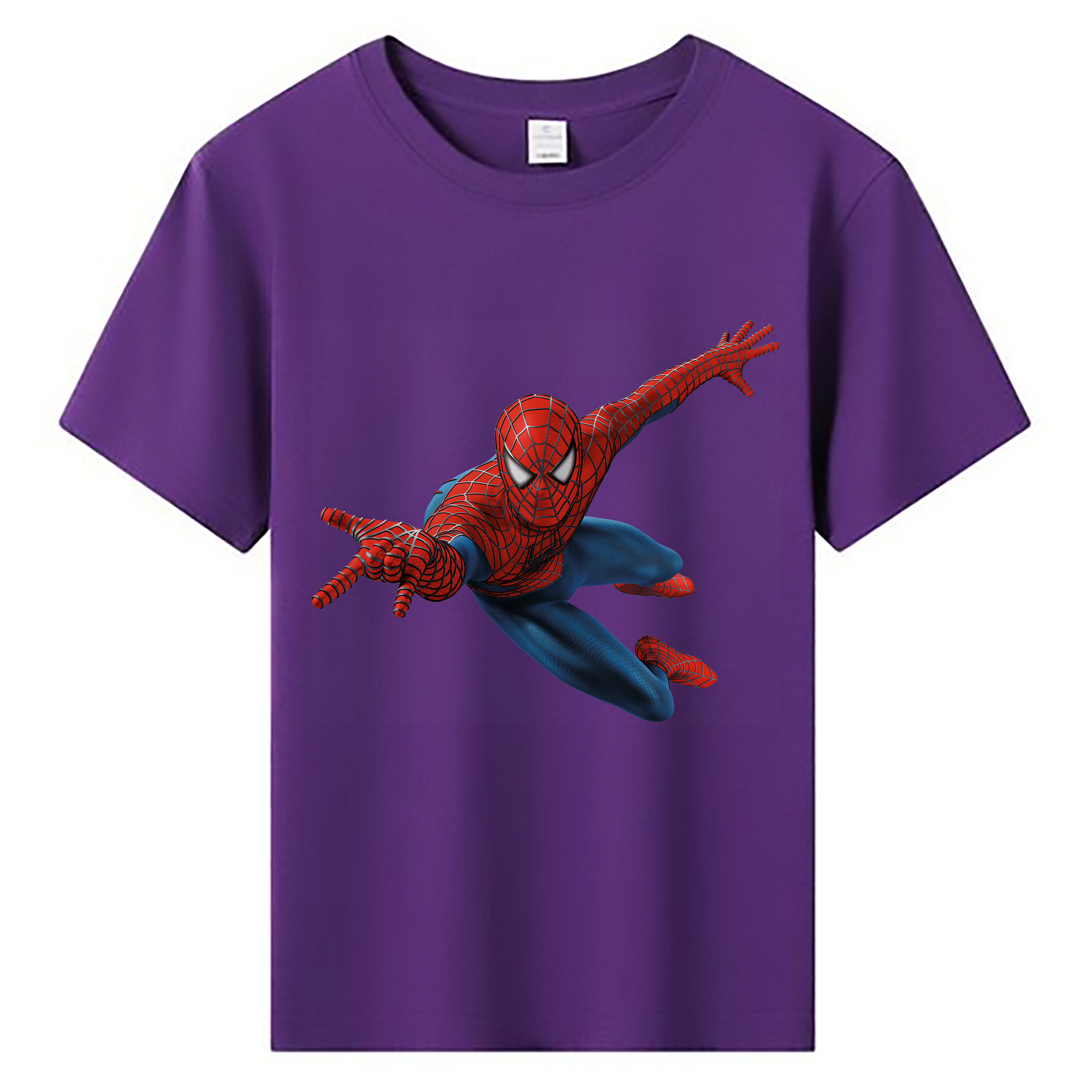 （画像用） Spider Man スパイダーマン 綿100％キッズTシャツ（フロントプリント）