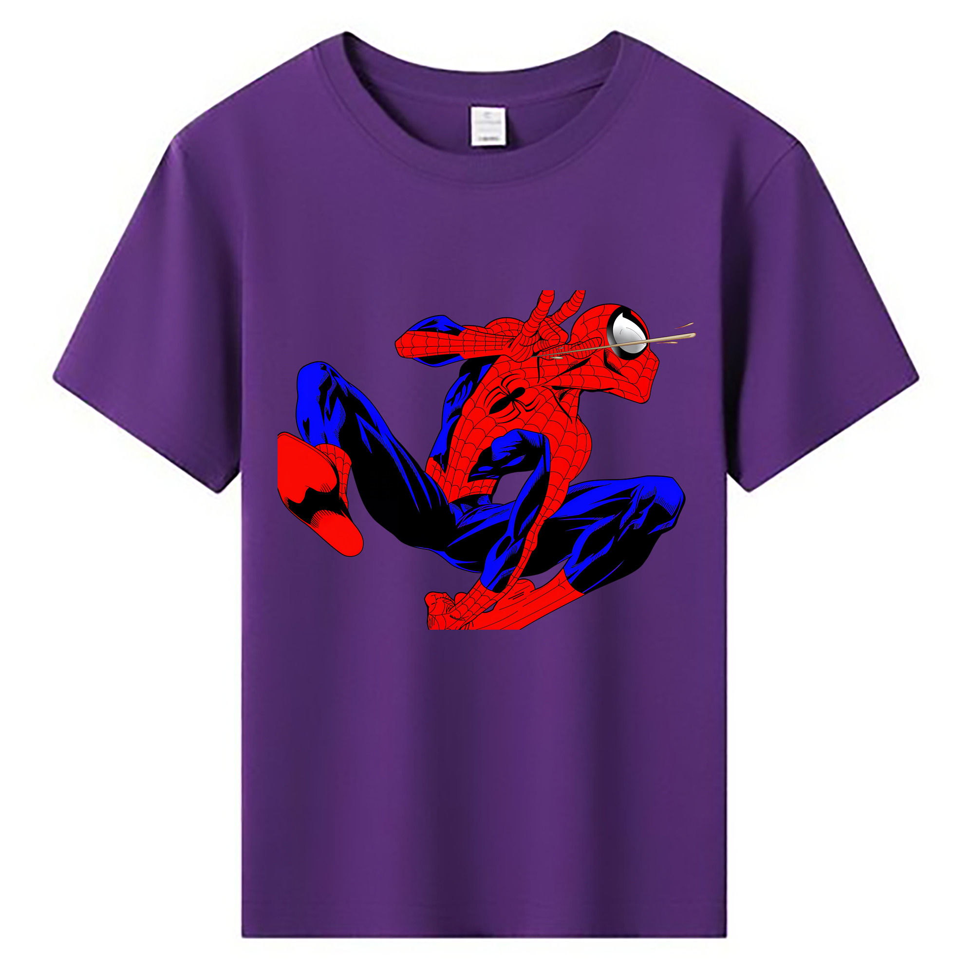 （画像用） Spider Man スパイダーマン 綿100％キッズTシャツ（フロントプリント）