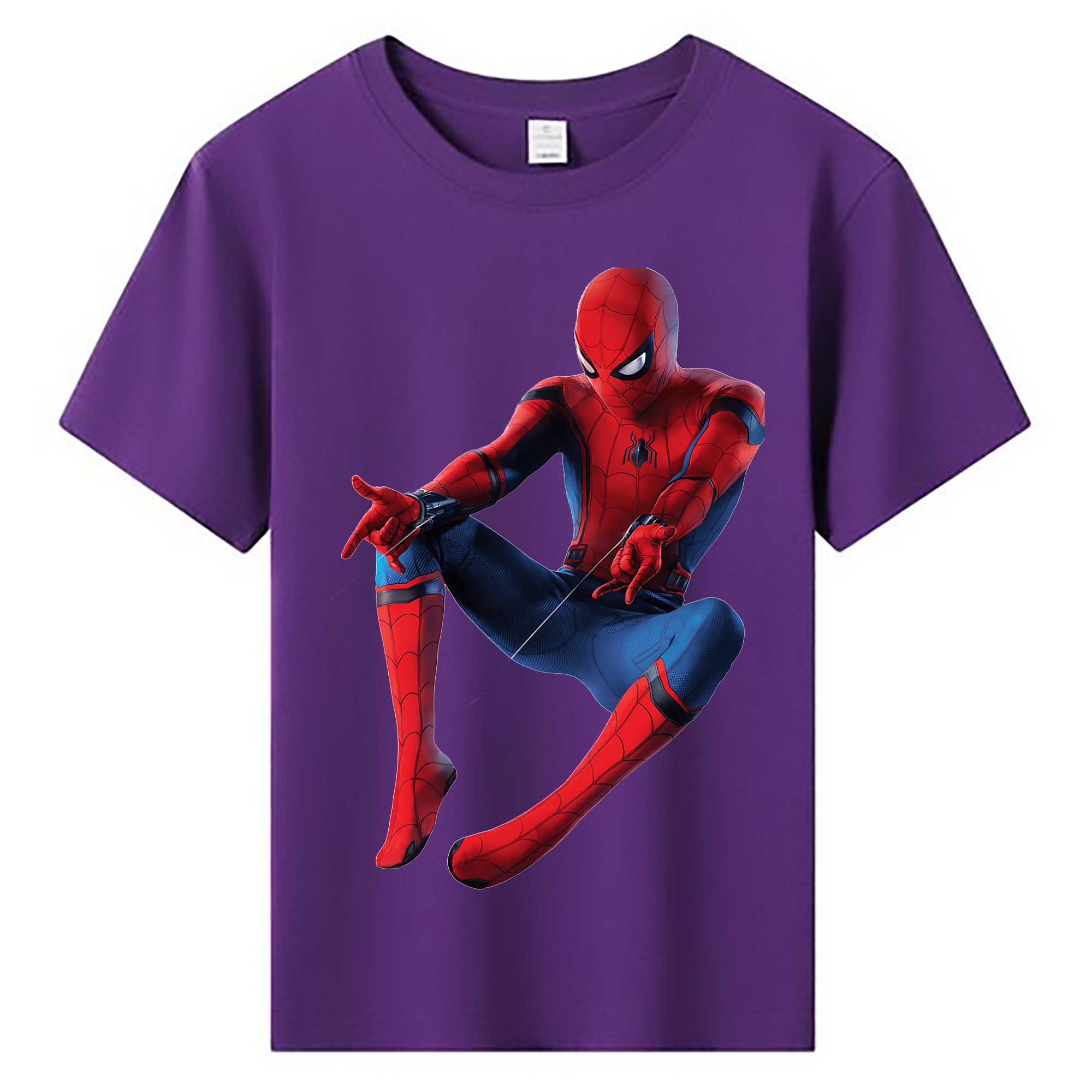 （画像用） Spider Man スパイダーマン 綿100％キッズTシャツ（フロントプリント）