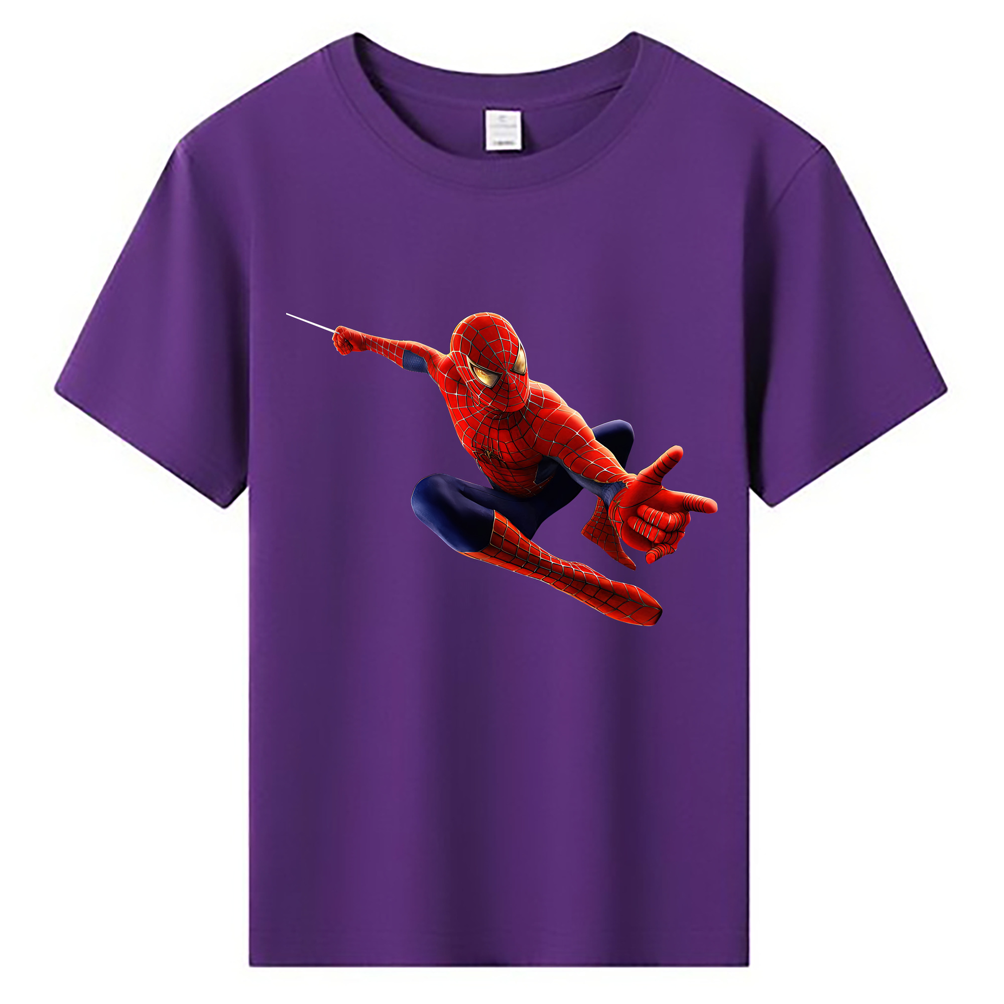 （画像用） Spider Man スパイダーマン 綿100％キッズTシャツ（フロントプリント）