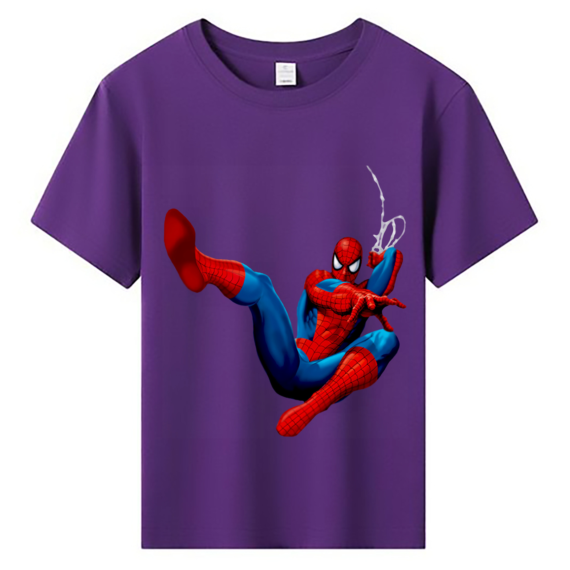 （画像用） Spider Man スパイダーマン 綿100％キッズTシャツ（フロントプリント）