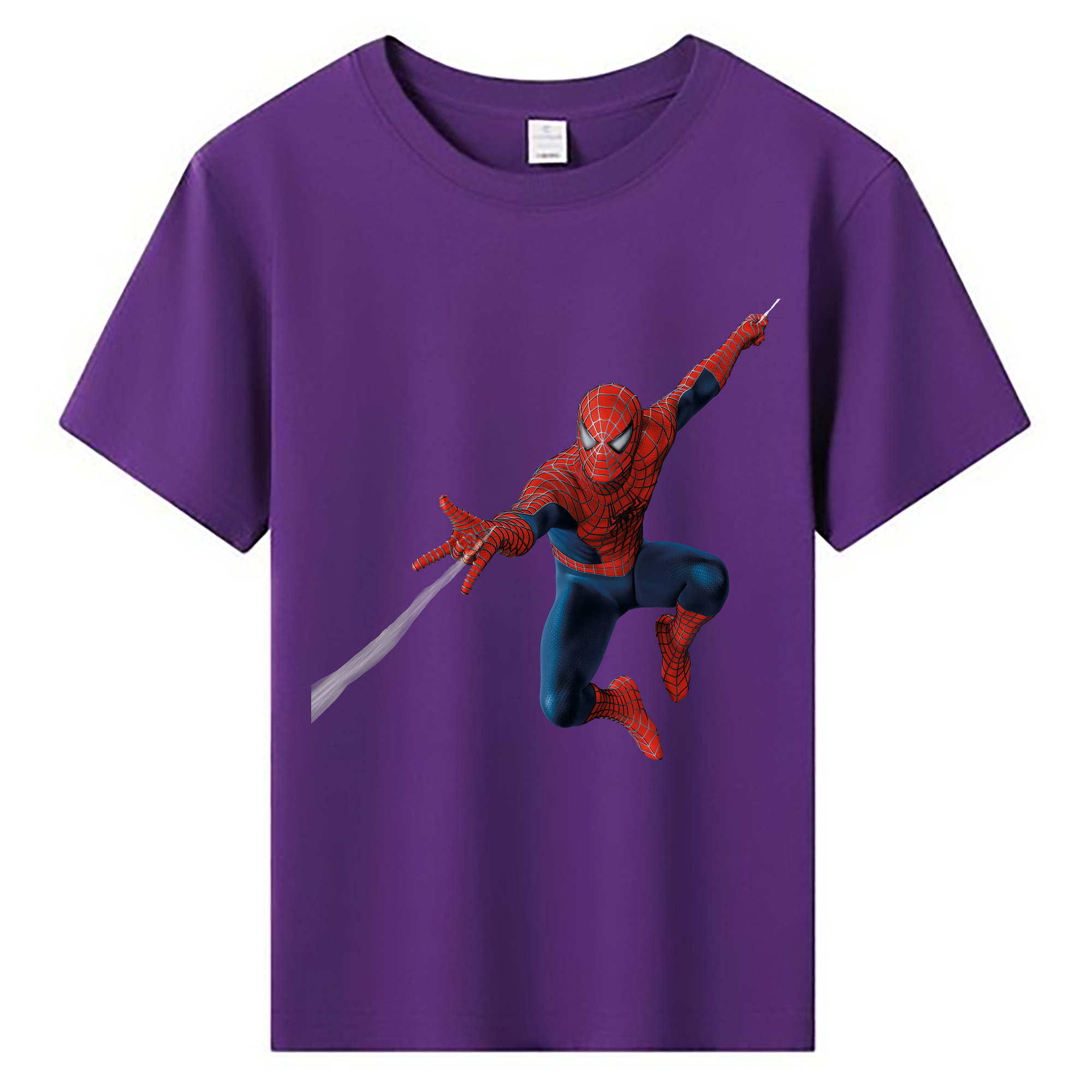 Spider Man スパイダーマン 綿100％キッズTシャツ（フロントプリント）