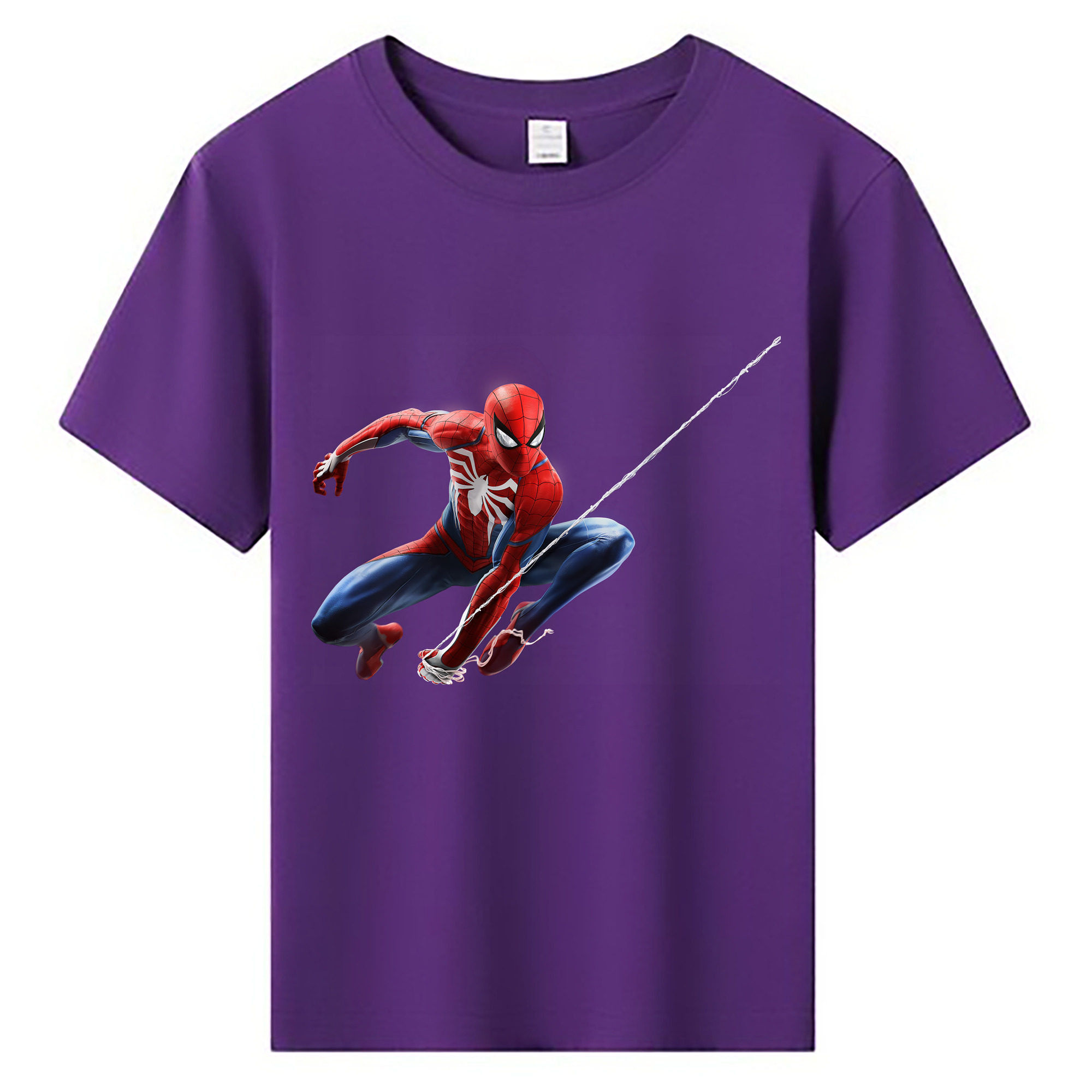 （画像用） Spider Man スパイダーマン 綿100％キッズTシャツ（フロントプリント）