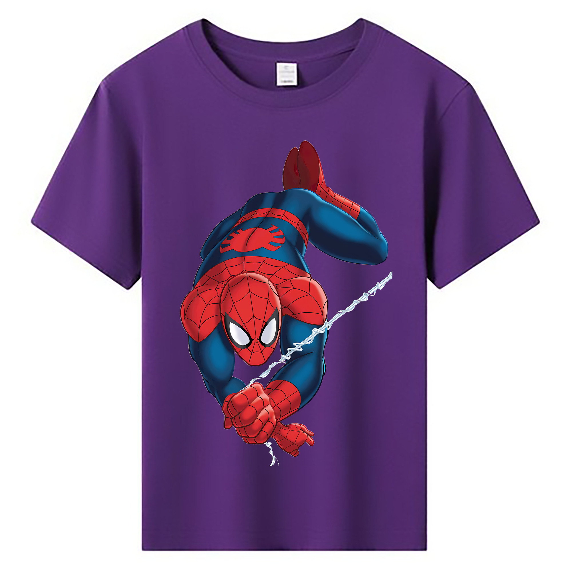 （画像用） Spider Man スパイダーマン 綿100％キッズTシャツ（フロントプリント）