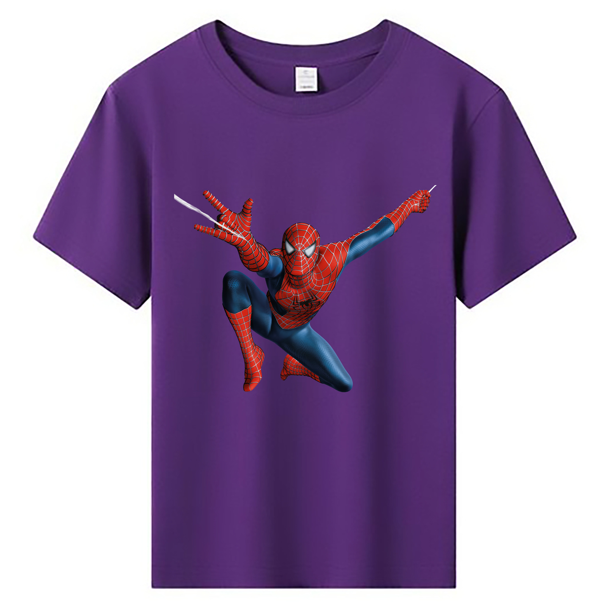（画像用） Spider Man スパイダーマン 綿100％キッズTシャツ（フロントプリント）