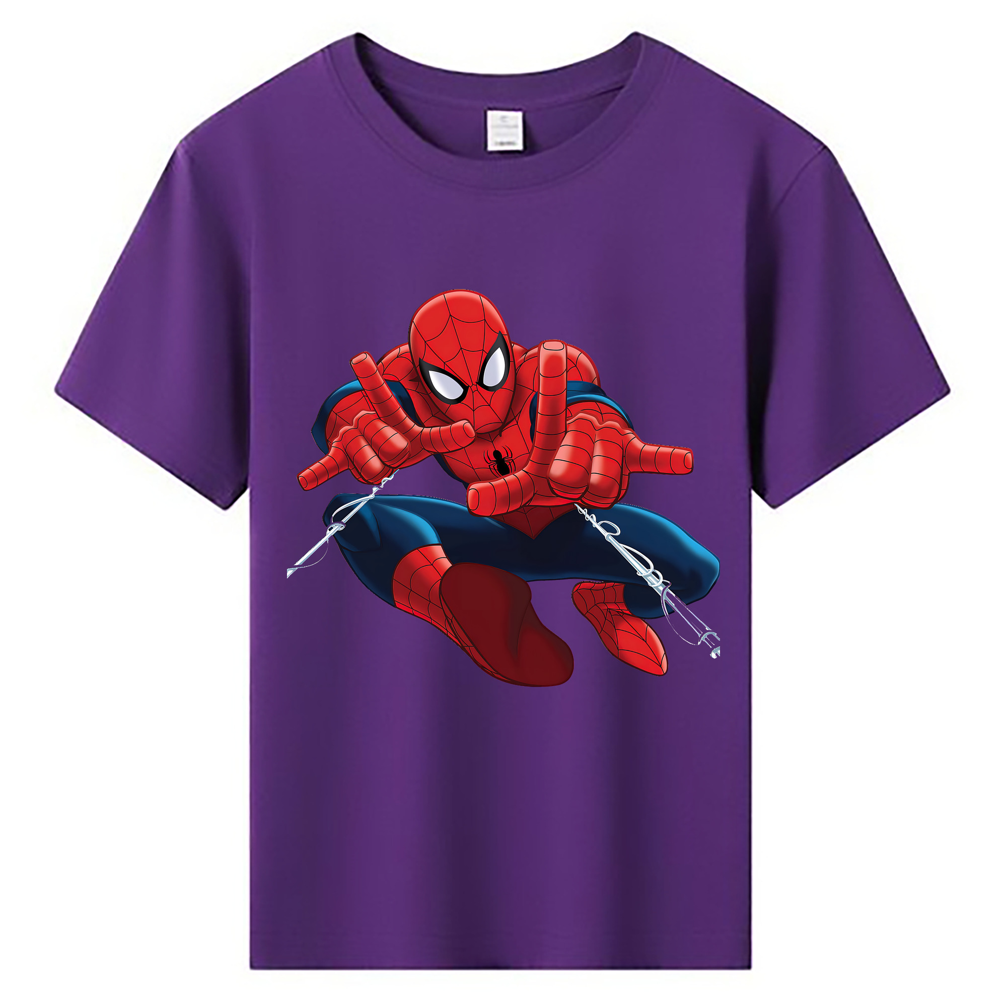 （画像用） Spider Man スパイダーマン 綿100％キッズTシャツ（フロントプリント）