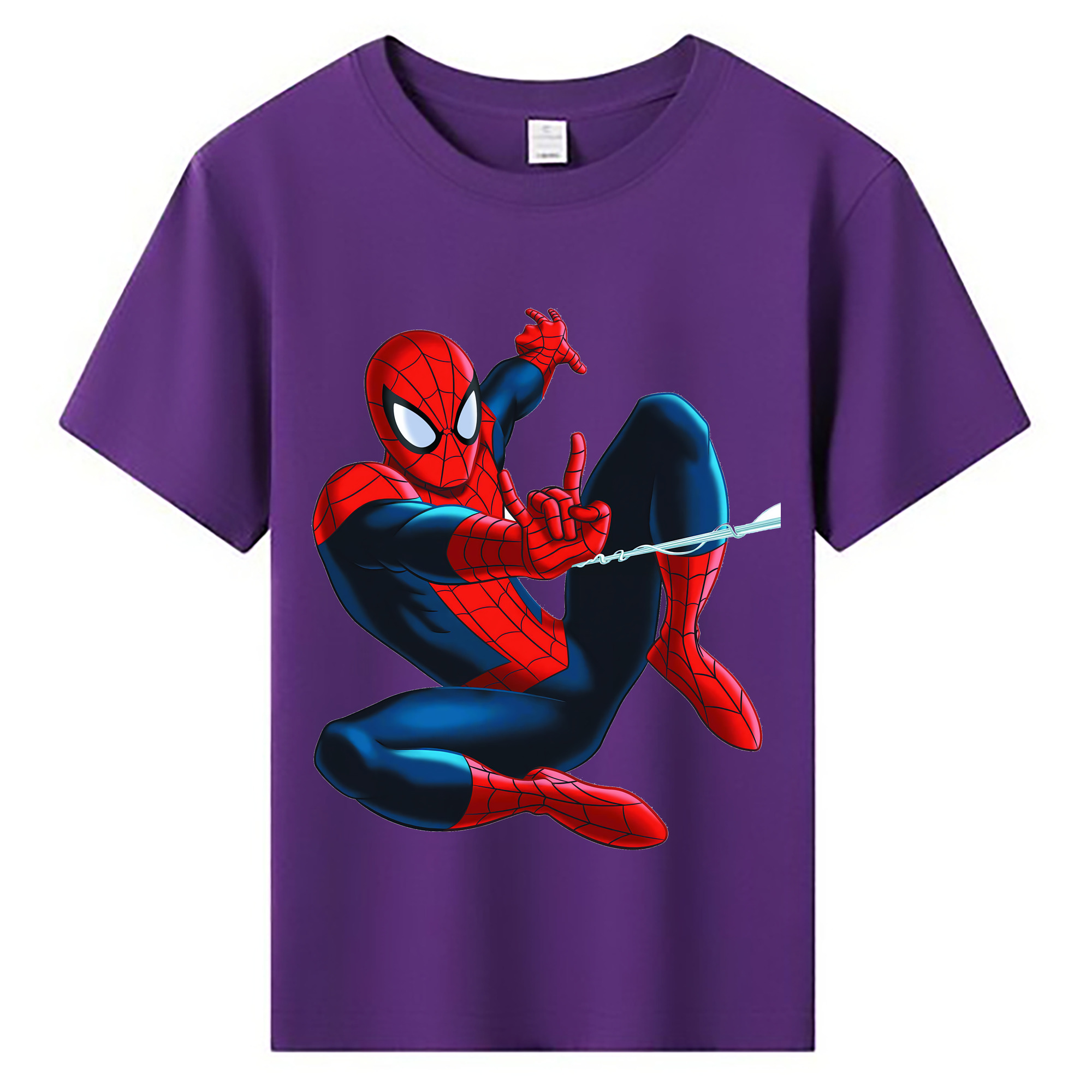 （画像用） Spider Man スパイダーマン 綿100％キッズTシャツ（フロントプリント）