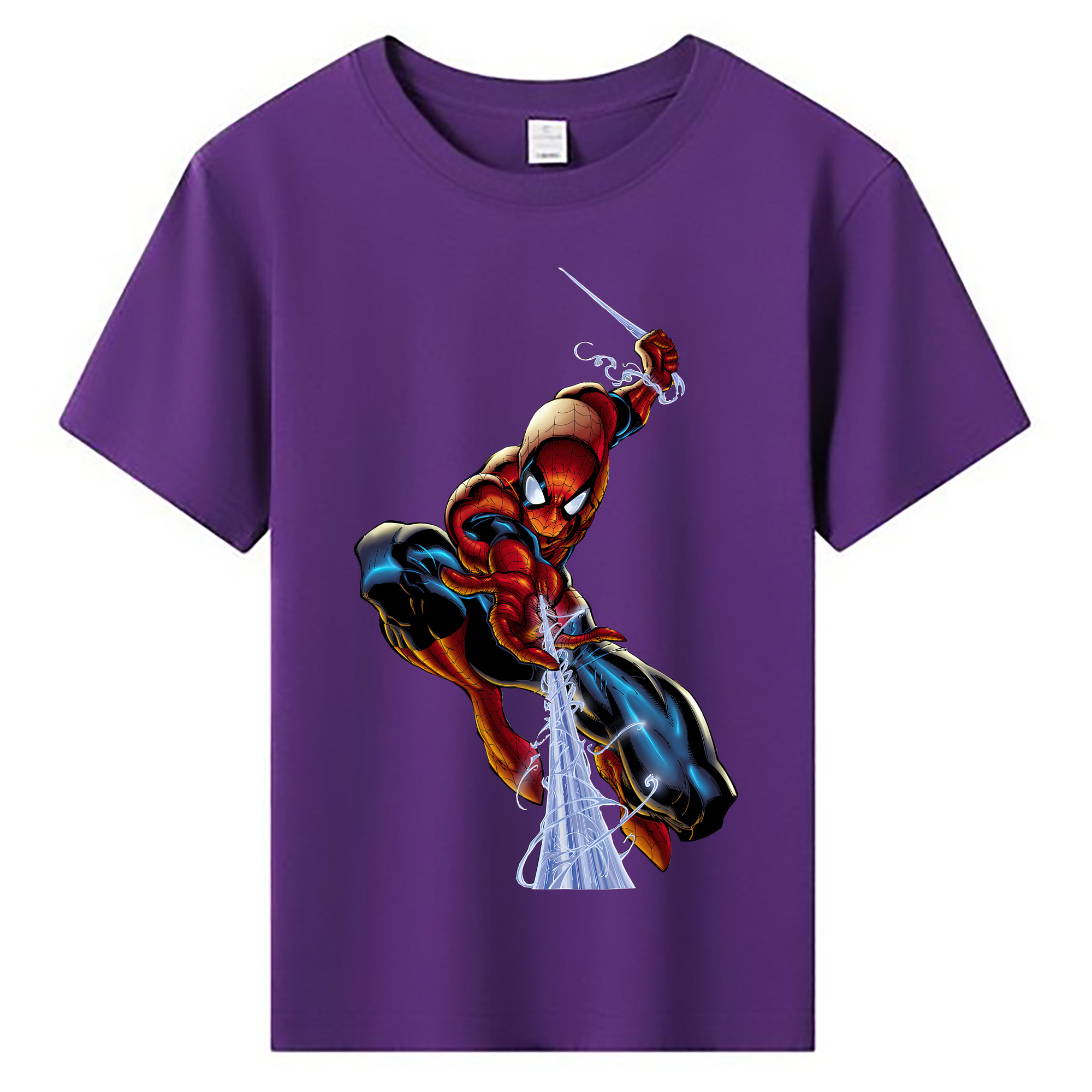 （画像用） Spider Man スパイダーマン 綿100％キッズTシャツ（フロントプリント）