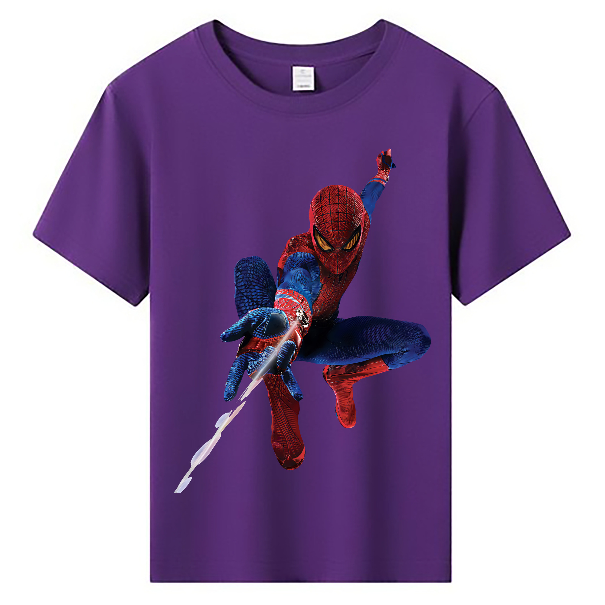（画像用） Spider Man スパイダーマン 綿100％キッズTシャツ（フロントプリント）