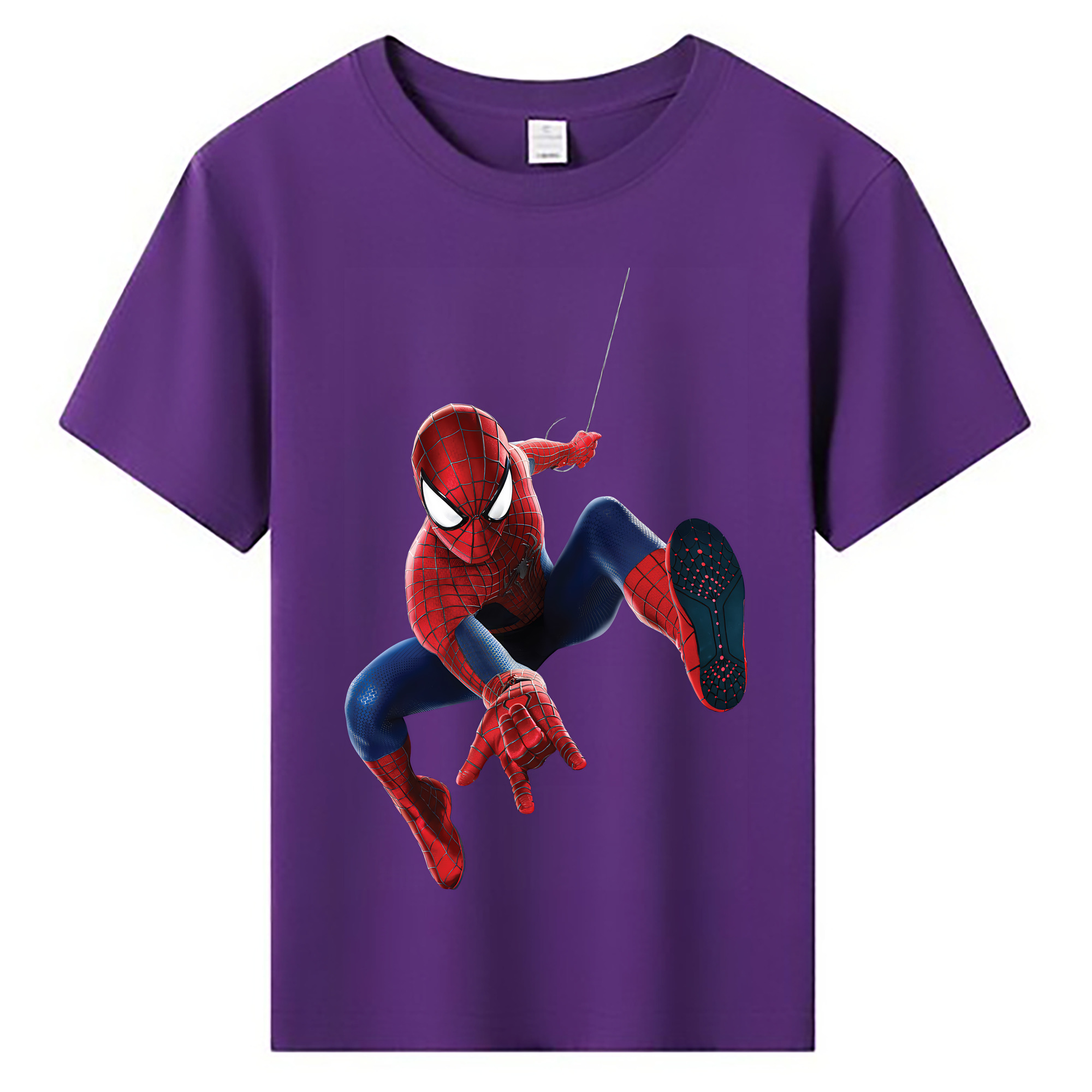 （画像用） Spider Man スパイダーマン 綿100％キッズTシャツ（フロントプリント）
