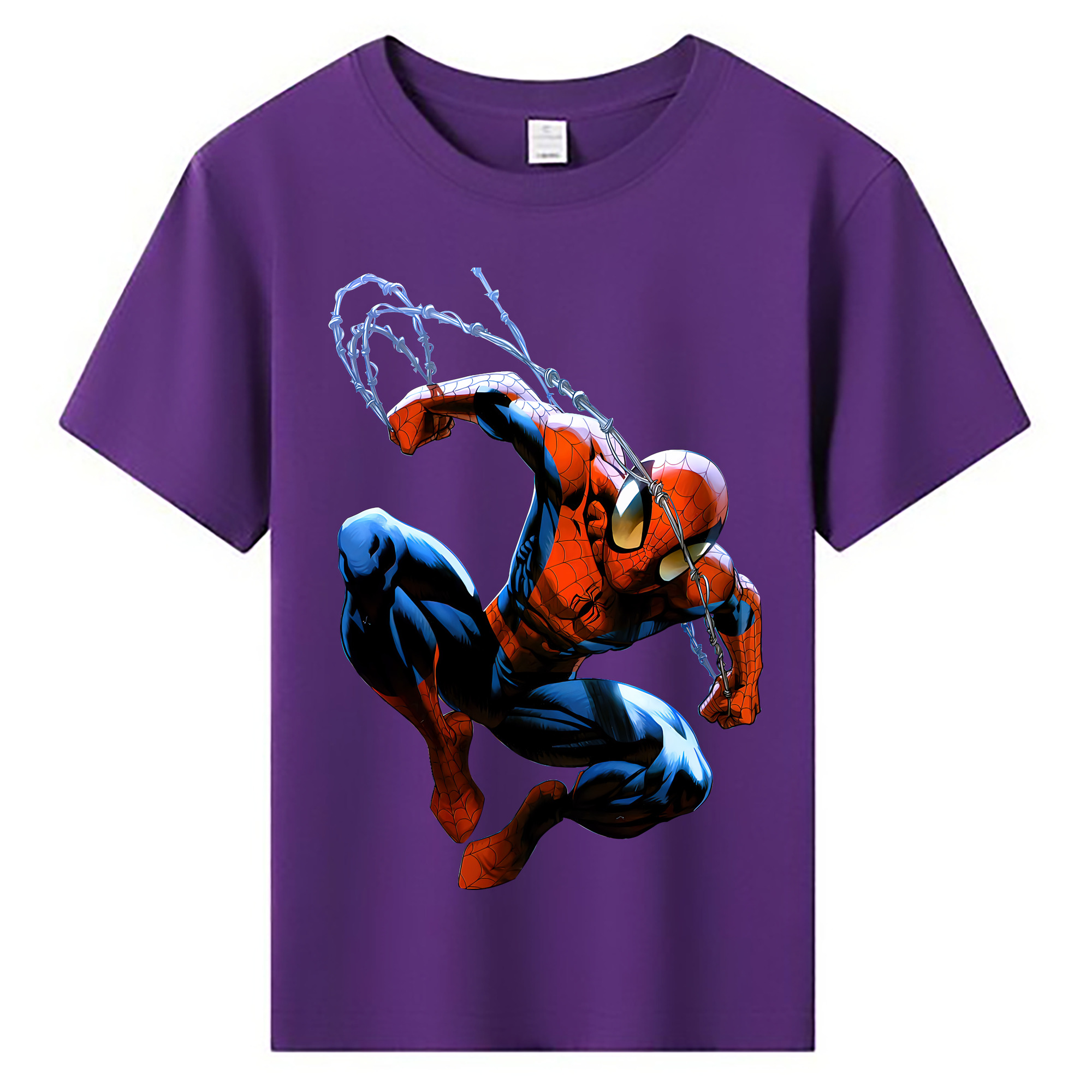 （画像用） Spider Man スパイダーマン 綿100％キッズTシャツ（フロントプリント）