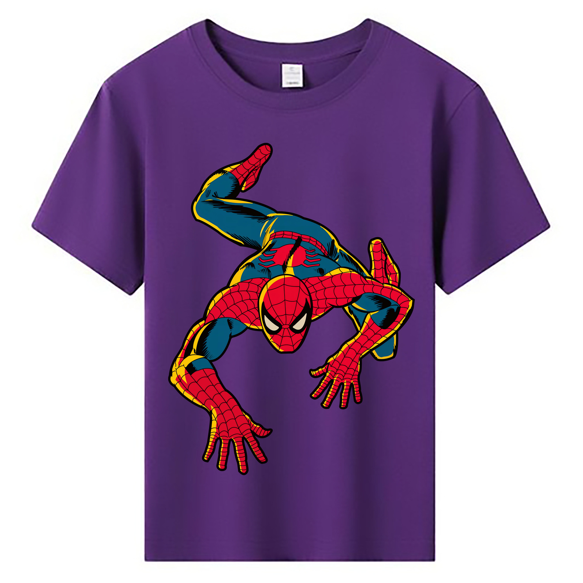 （画像用） Spider Man スパイダーマン 綿100％キッズTシャツ（フロントプリント）