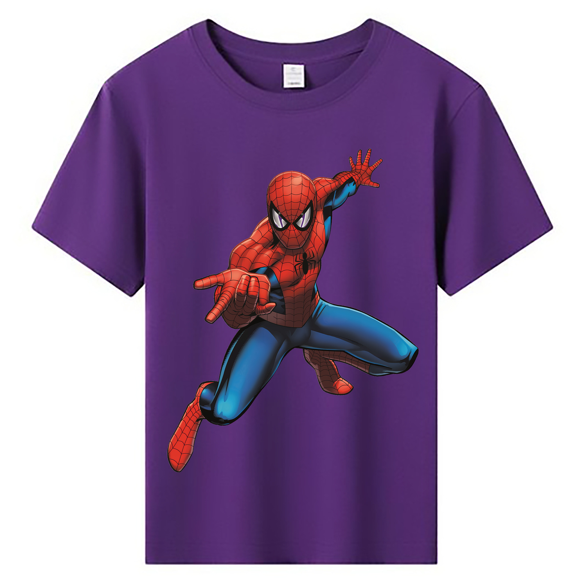 （画像用） Spider Man スパイダーマン 綿100％キッズTシャツ（フロントプリント）