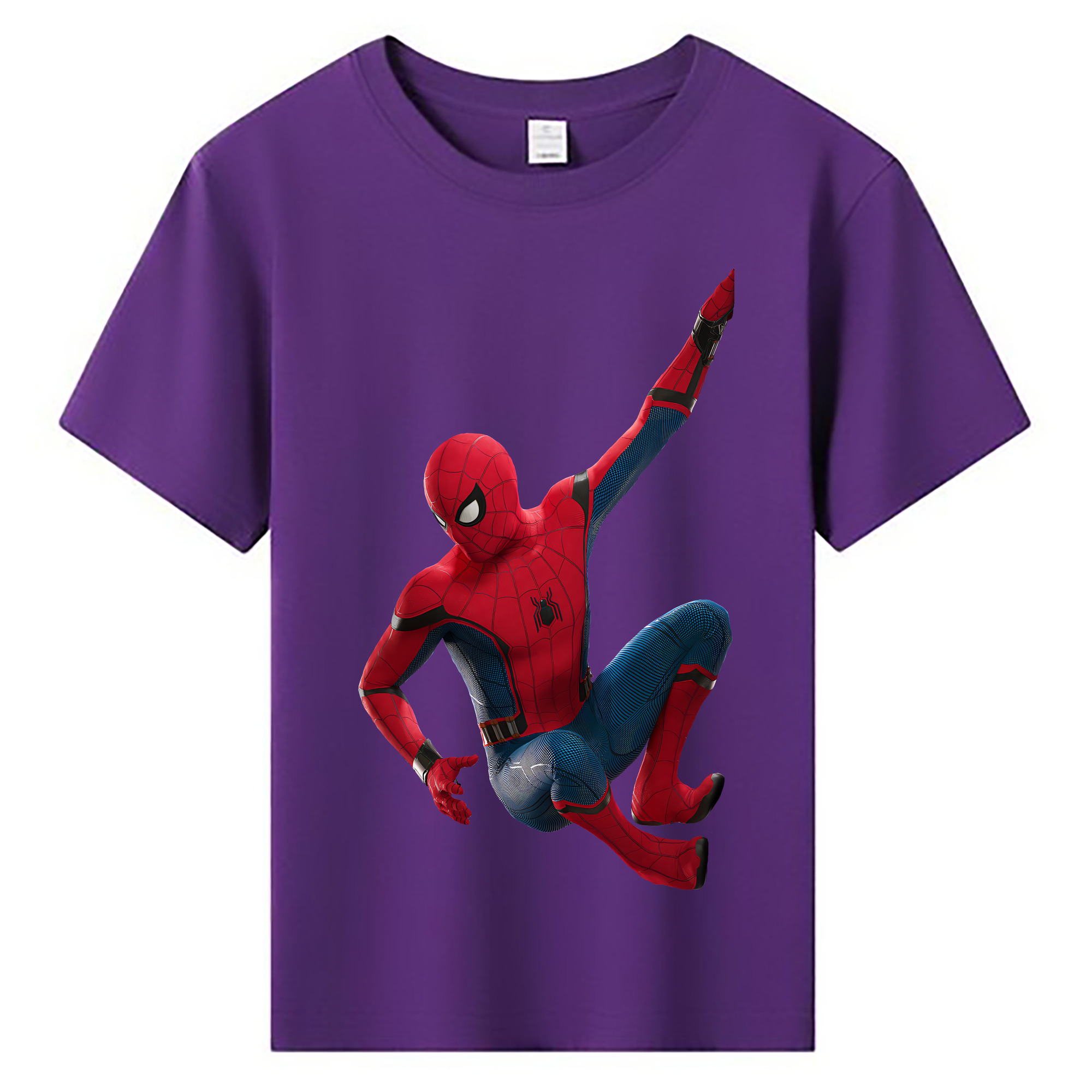 （画像用） Spider Man スパイダーマン 綿100％キッズTシャツ（フロントプリント）